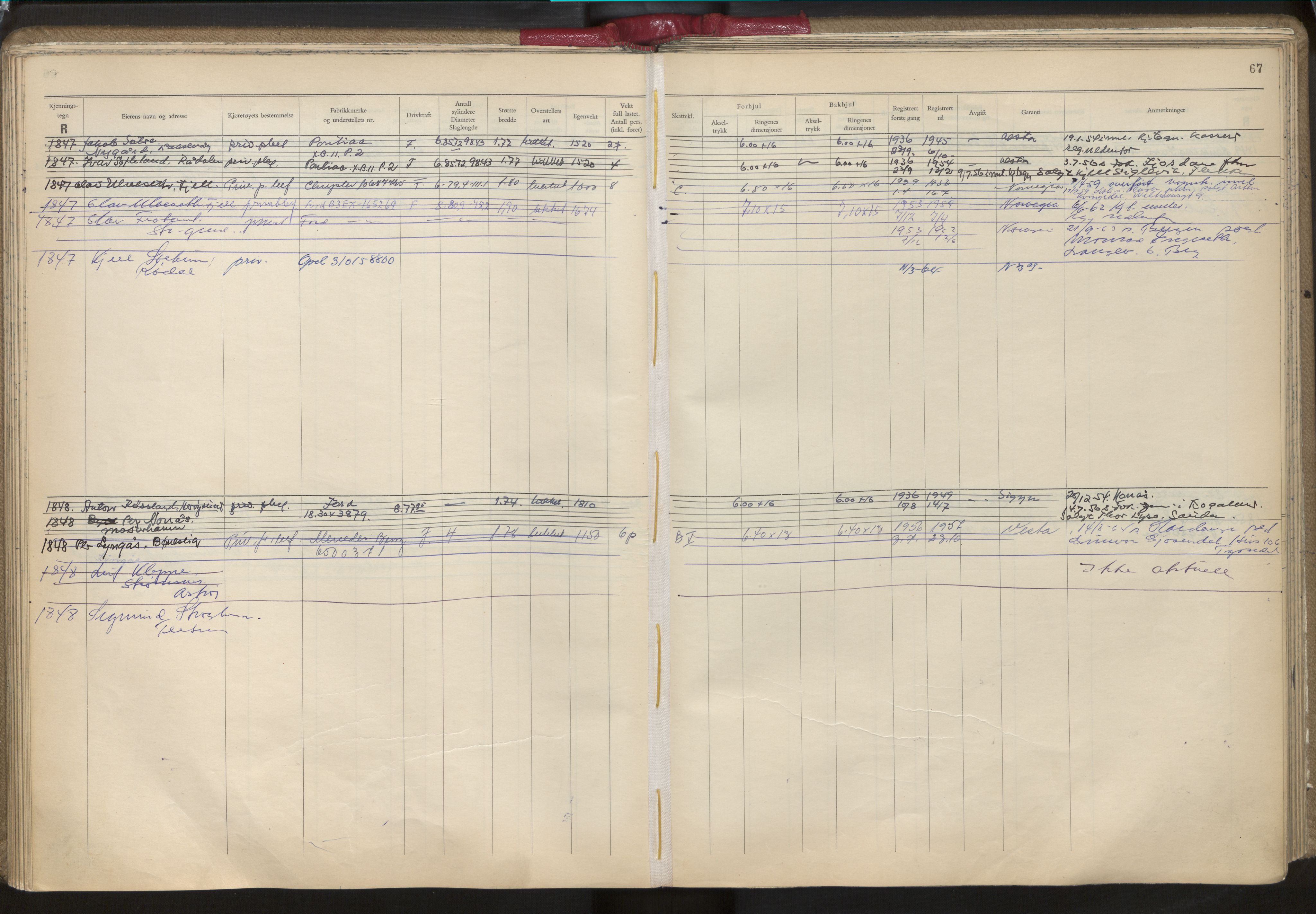 Statens vegvesen, Hordaland vegkontor, AV/SAB-A-5201/2/O/Oa/L0006: Bil - R1716-2222, 1915-1970