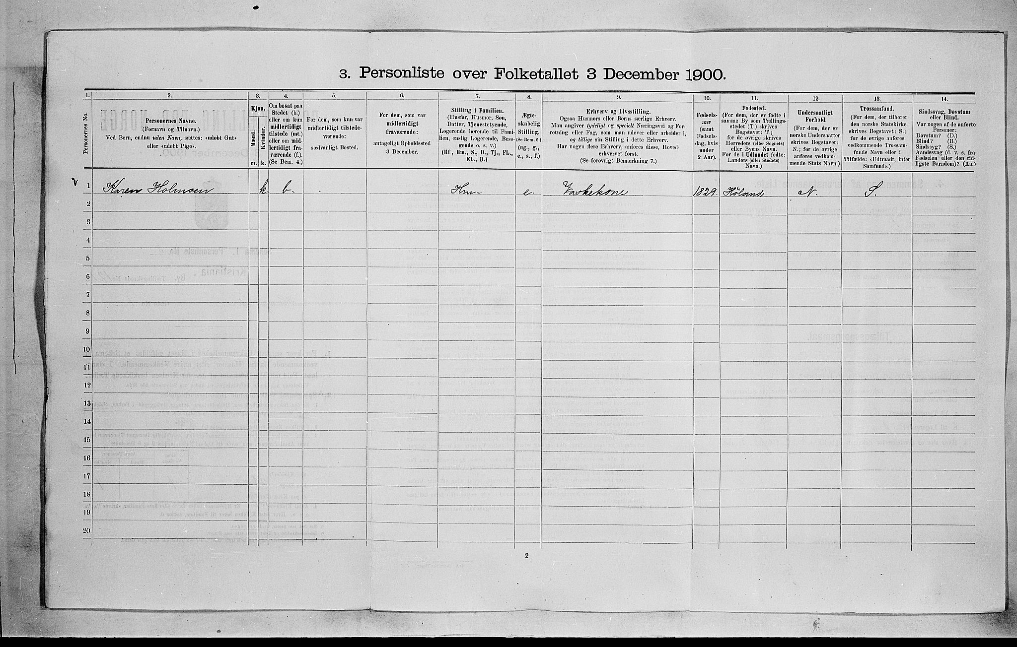 SAO, Folketelling 1900 for 0301 Kristiania kjøpstad, 1900, s. 31597