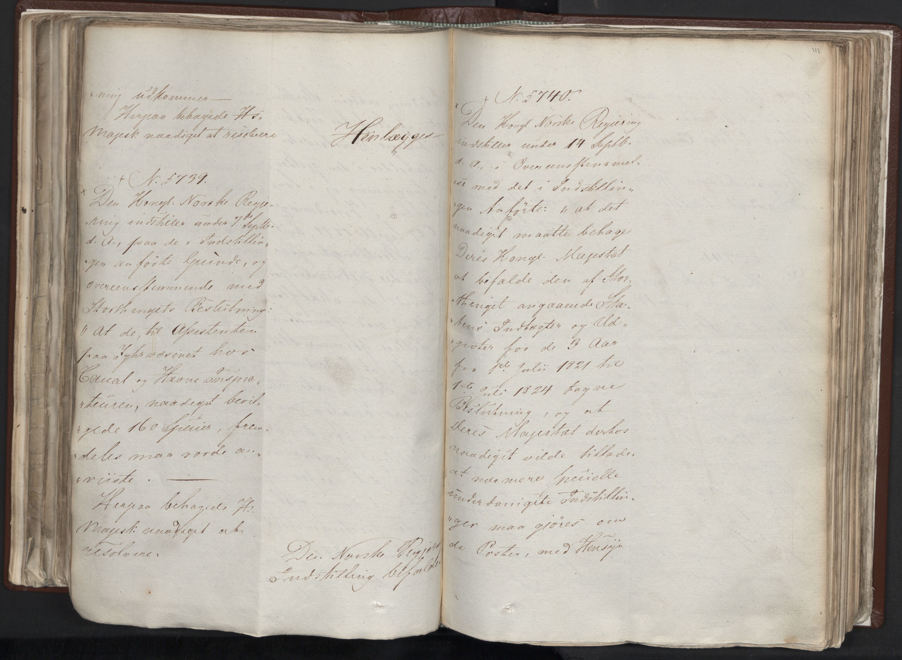 Statsrådssekretariatet, AV/RA-S-1001/A/Ab/L0012: Kgl. res. nr. 5679-6008 II, 1821, s. 110b-111a