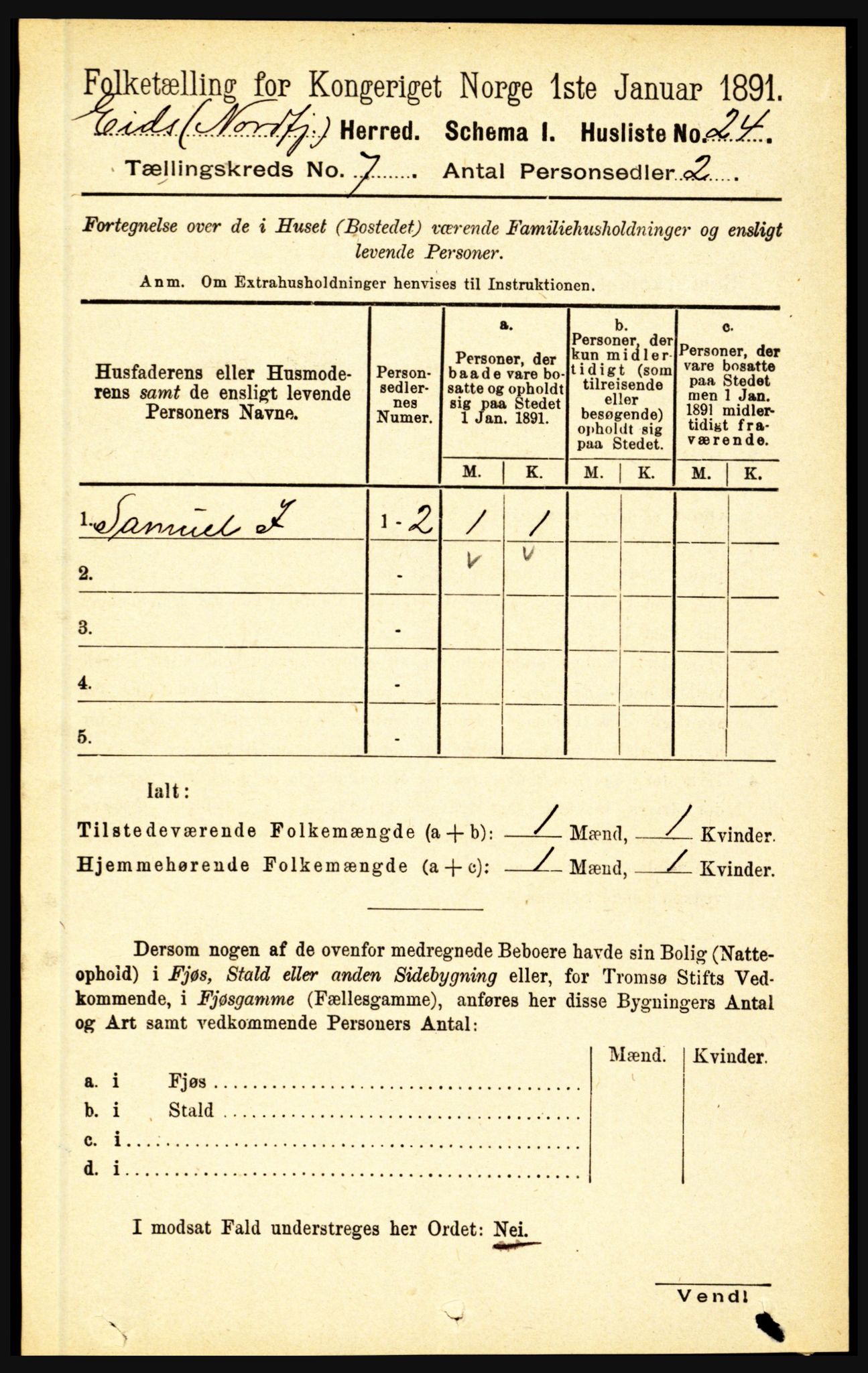 RA, Folketelling 1891 for 1443 Eid herred, 1891, s. 1778