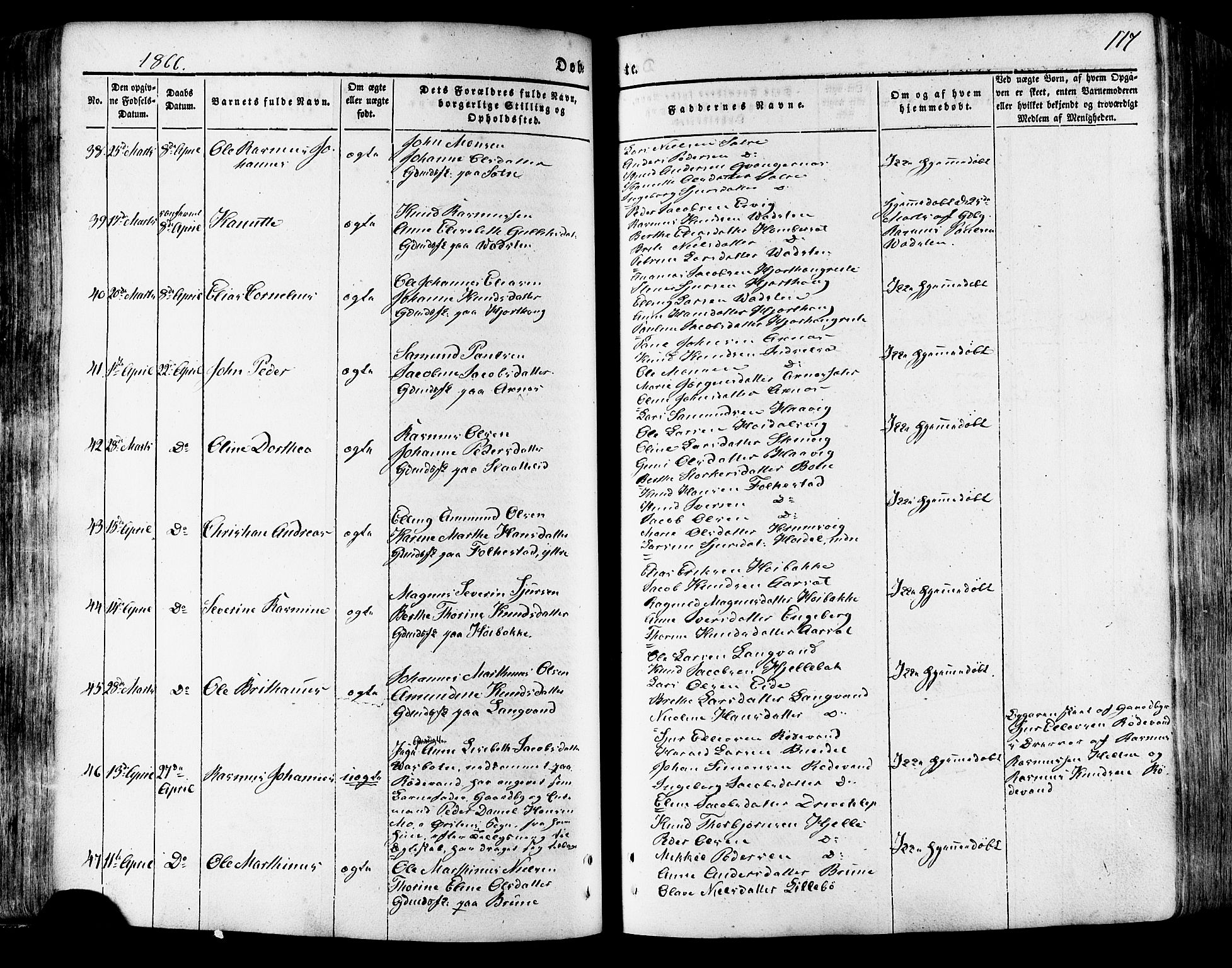 Ministerialprotokoller, klokkerbøker og fødselsregistre - Møre og Romsdal, AV/SAT-A-1454/511/L0140: Ministerialbok nr. 511A07, 1851-1878, s. 117