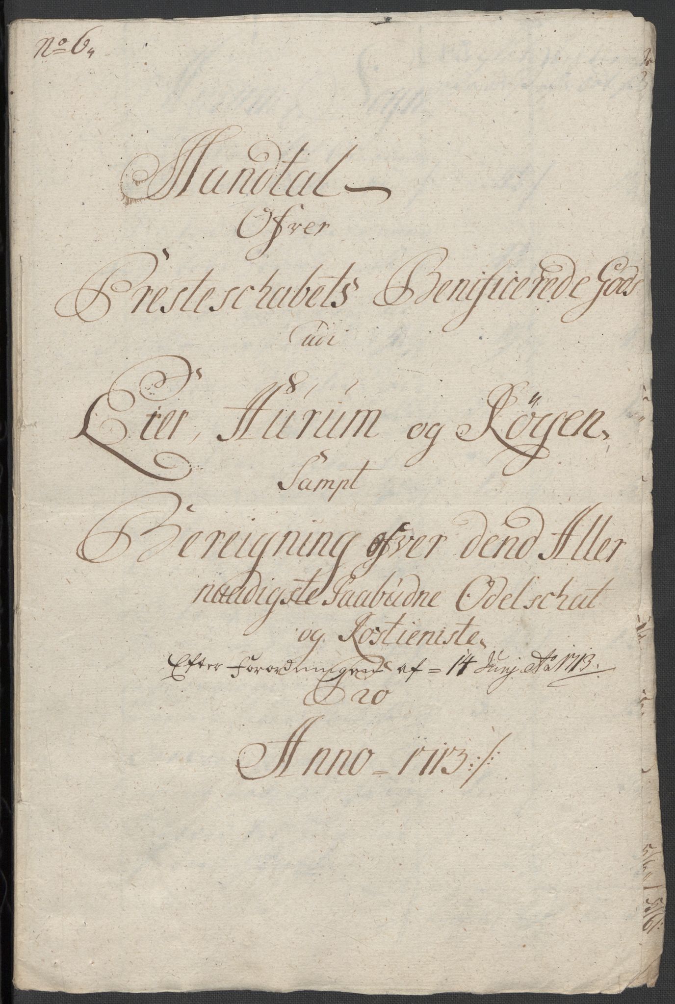 Rentekammeret inntil 1814, Reviderte regnskaper, Fogderegnskap, AV/RA-EA-4092/R31/L1708: Fogderegnskap Hurum, Røyken, Eiker, Lier og Buskerud, 1713, s. 250