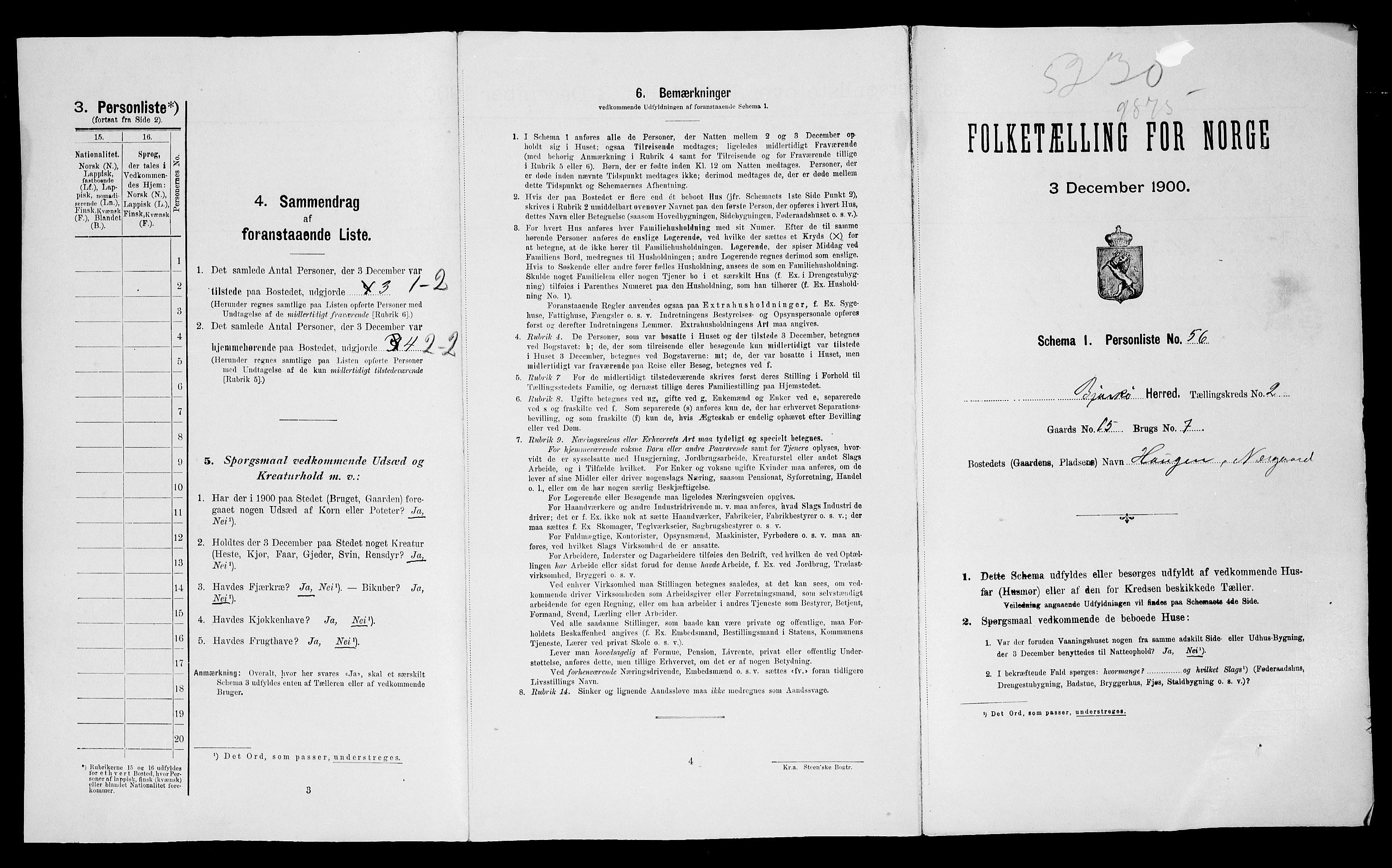 SATØ, Folketelling 1900 for 1915 Bjarkøy herred, 1900, s. 36