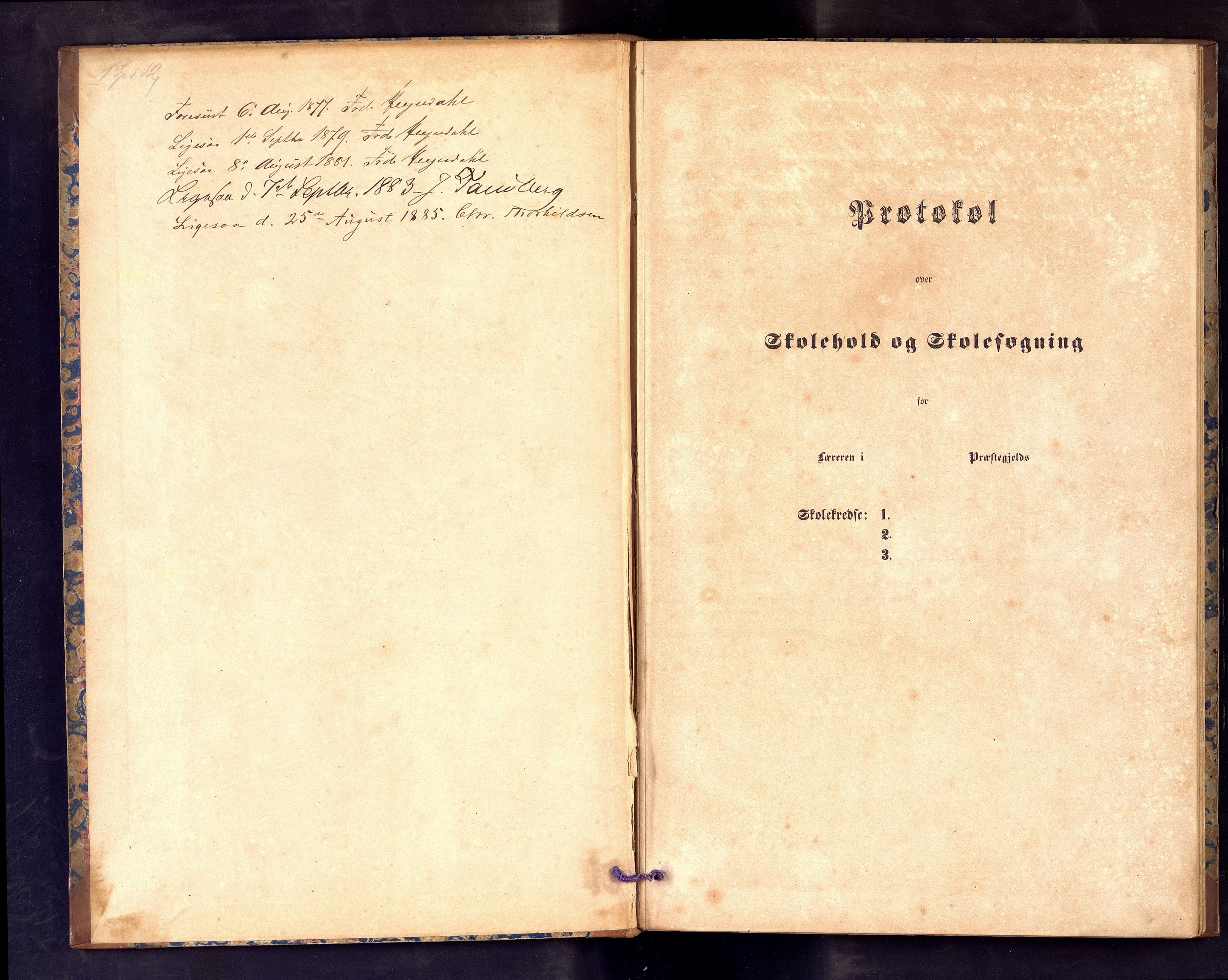 Oddernes kommune - Ytre Flekkerøy/Flekkerøy skolekrets, ARKSOR/1001OD553/I/Ia/L0012: Dagbok - Ytre Flekkerøy skolekrets, 1873-1882