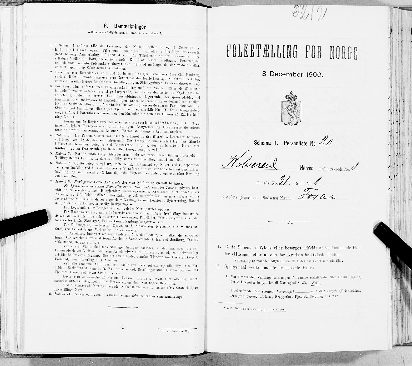 SAT, Folketelling 1900 for 1752 Kolvereid herred, 1900, s. 71