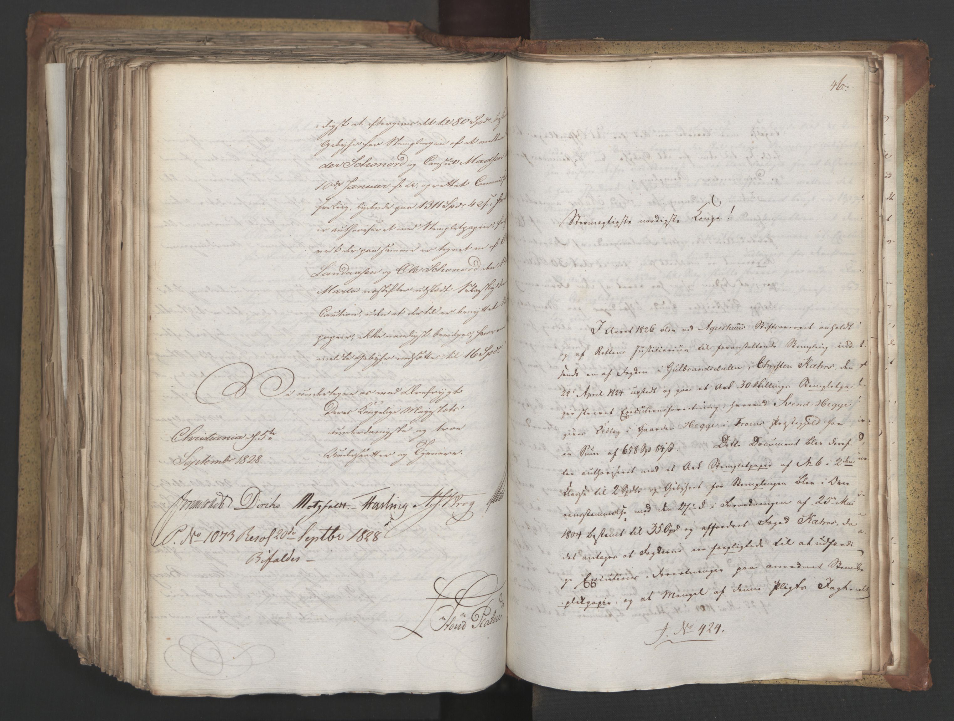 Statsrådsavdelingen i Stockholm, AV/RA-S-1003/D/Da/L0055: Regjeringsinnstillinger nr. 231-435, 1828, s. 612