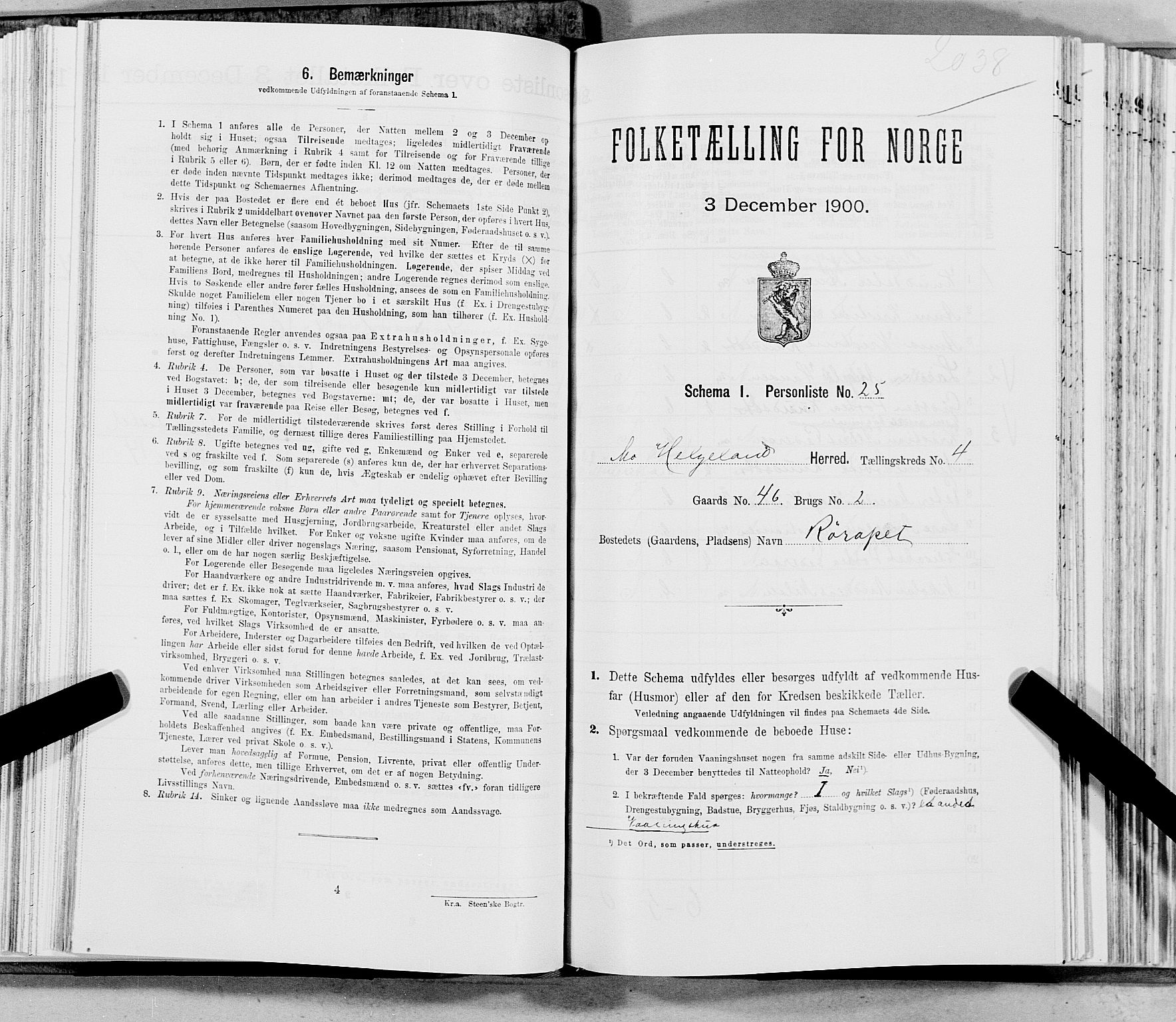 SAT, Folketelling 1900 for 1833 Mo herred, 1900, s. 594