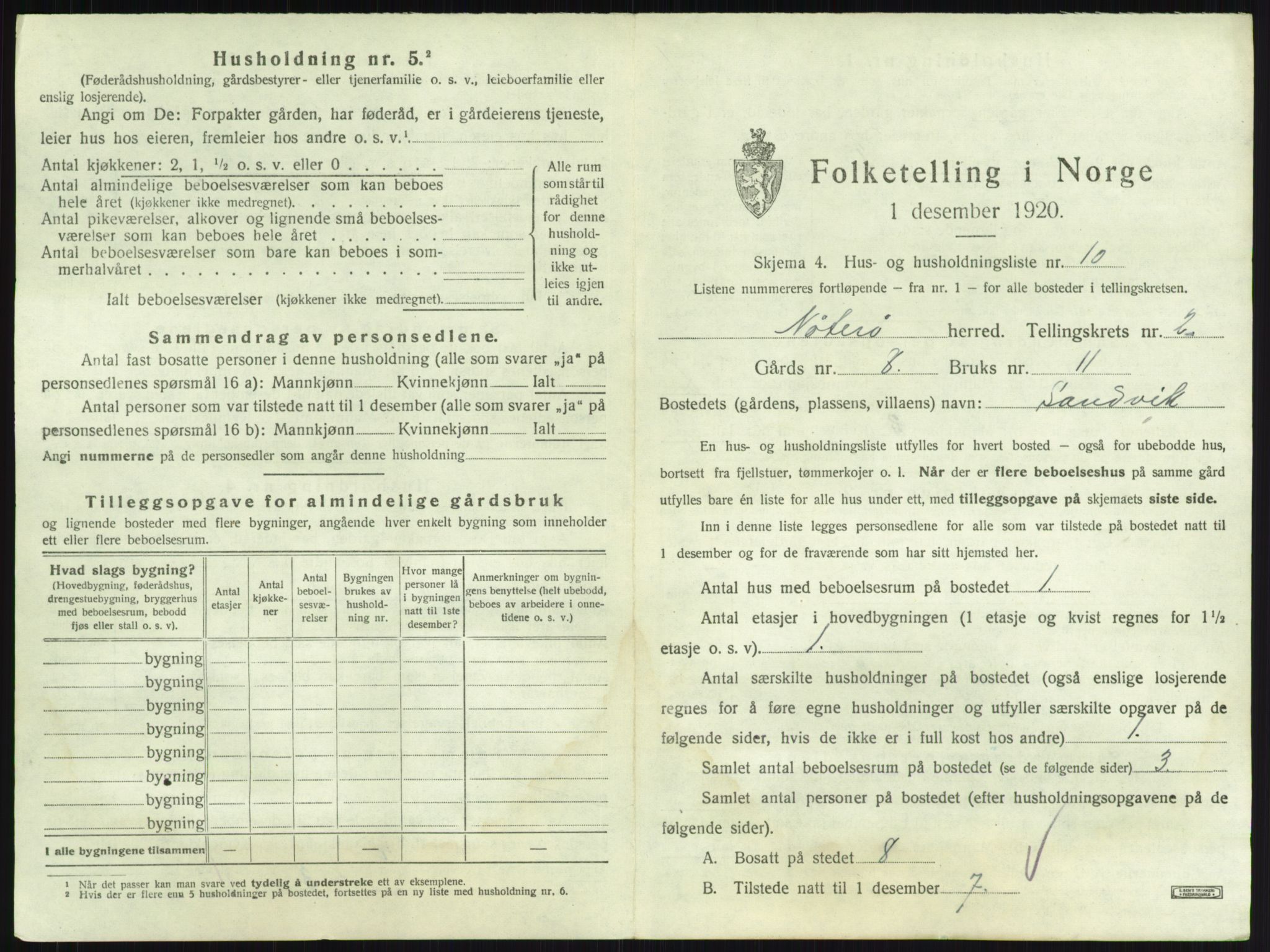 SAKO, Folketelling 1920 for 0722 Nøtterøy herred, 1920, s. 273