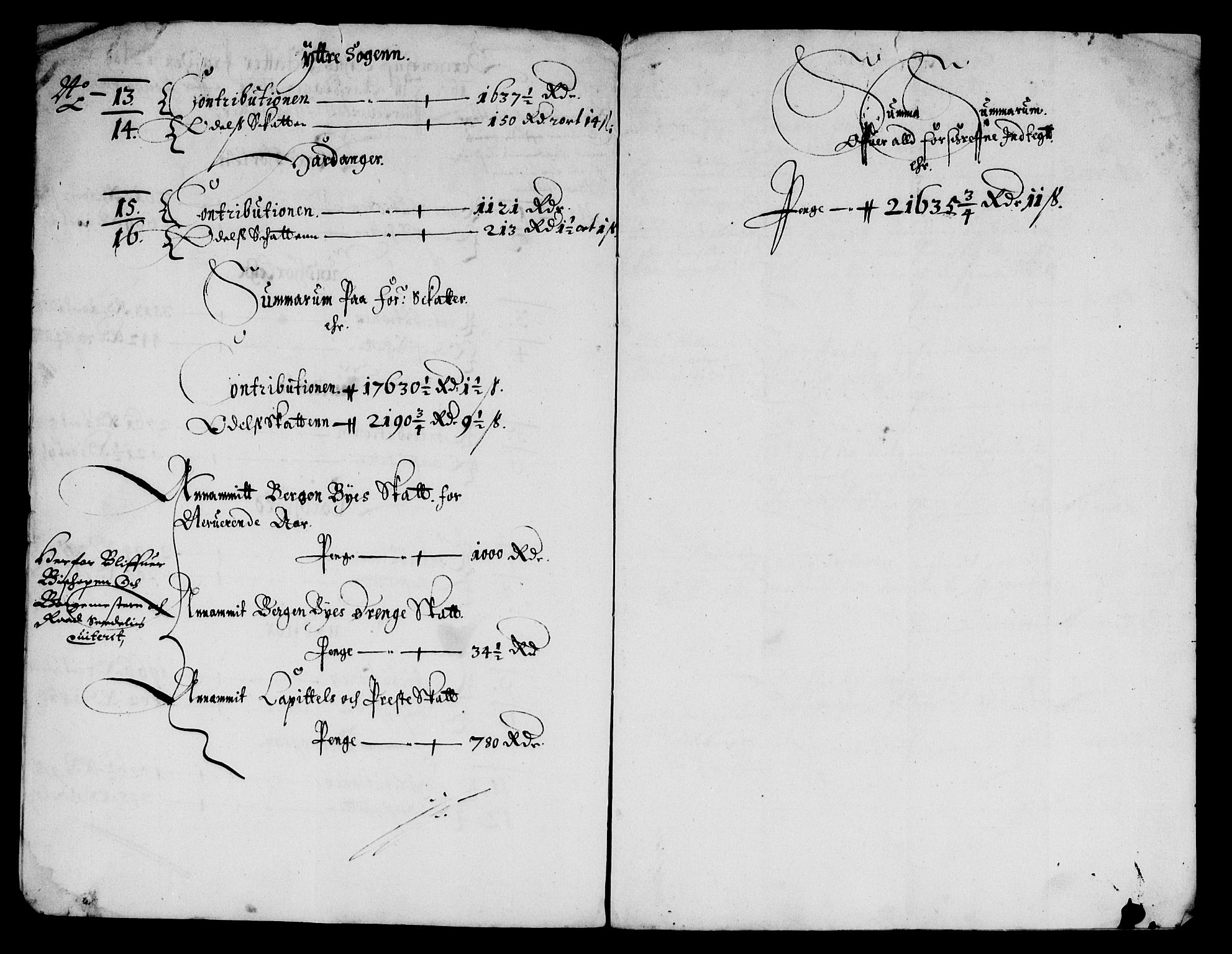 Rentekammeret inntil 1814, Reviderte regnskaper, Lensregnskaper, AV/RA-EA-5023/R/Rb/Rbt/L0119: Bergenhus len, 1650-1652