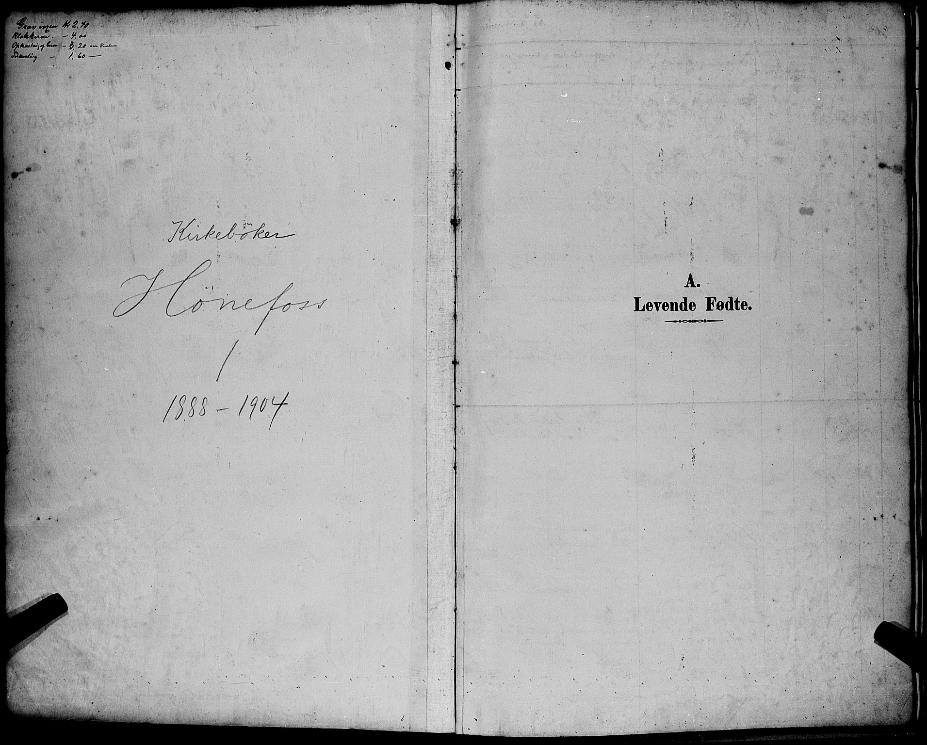 Hønefoss kirkebøker, AV/SAKO-A-609/G/Ga/L0002: Klokkerbok nr. 2, 1888-1904