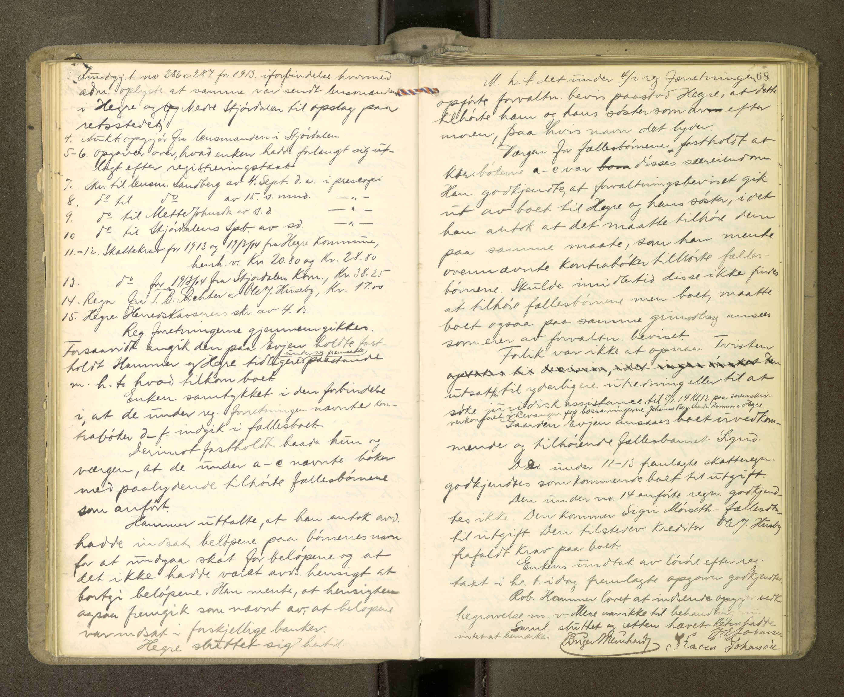 Stjør- og Verdal sorenskriveri, AV/SAT-A-4167/1/3/3B/L0012: Skifteforhandlingsprotokoll, 1912-1919, s. 68