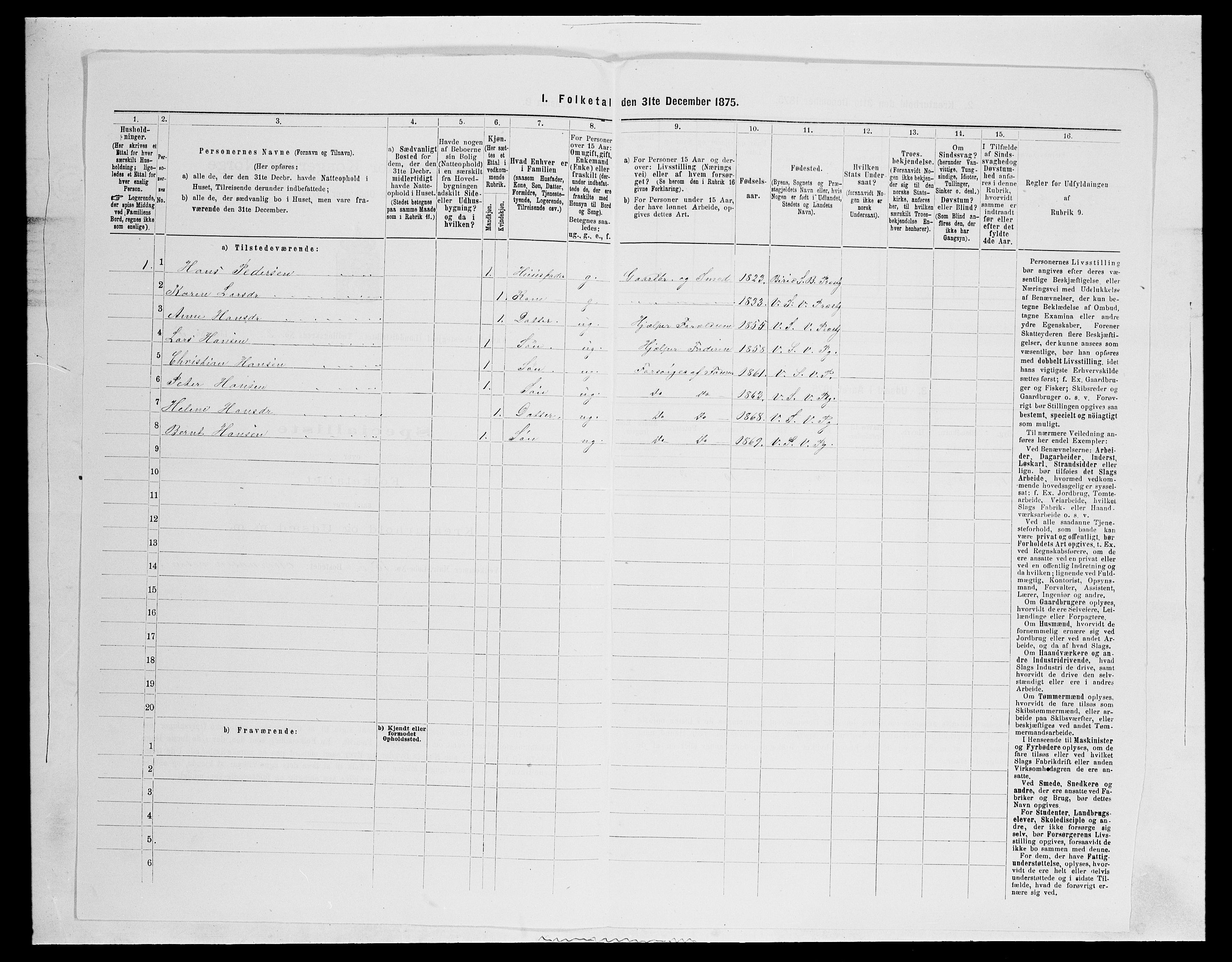 SAH, Folketelling 1875 for 0527L Vardal prestegjeld, Vardal sokn og Hunn sokn, 1875, s. 175