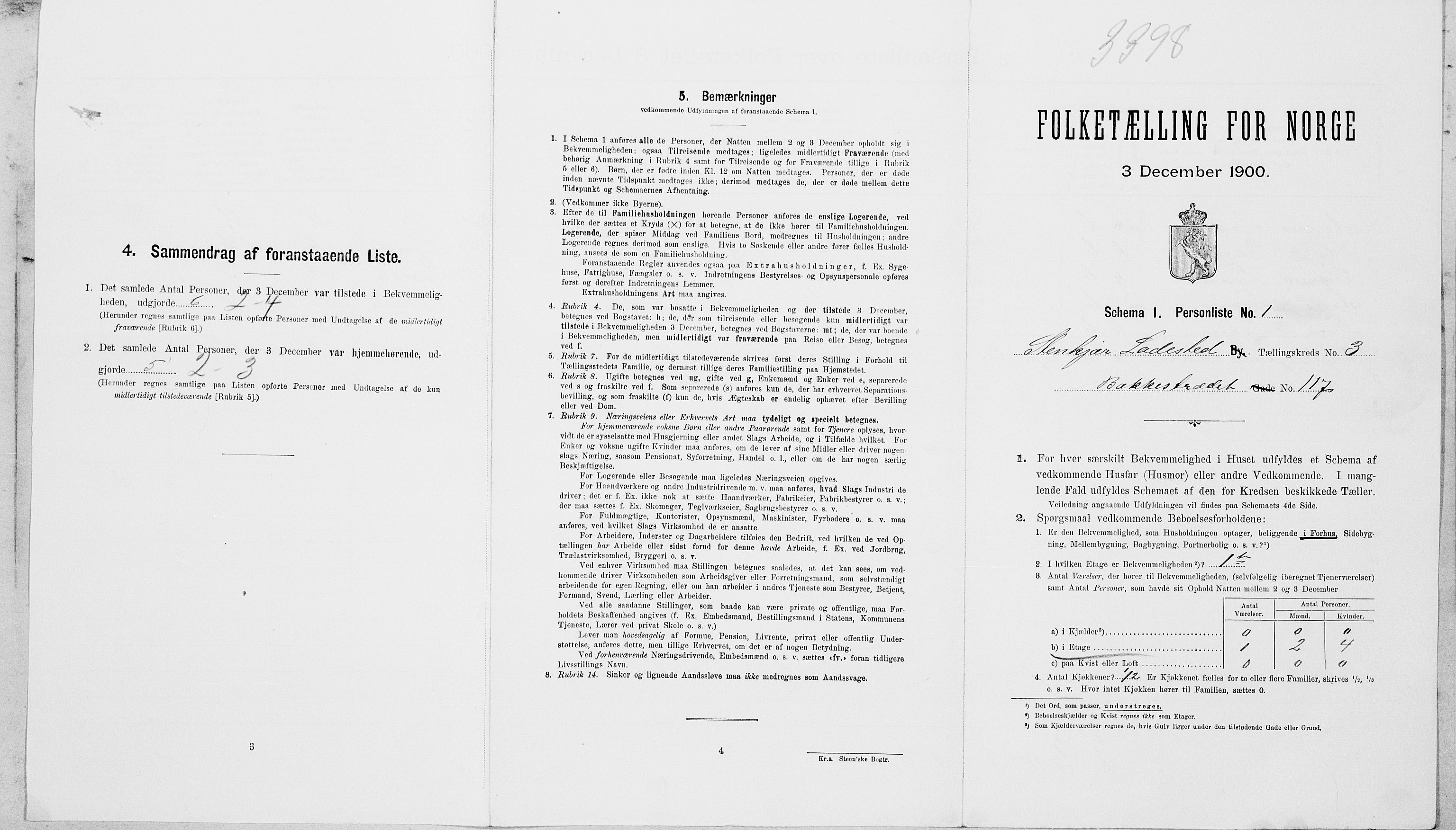 SAT, Folketelling 1900 for 1702 Steinkjer ladested, 1900, s. 350