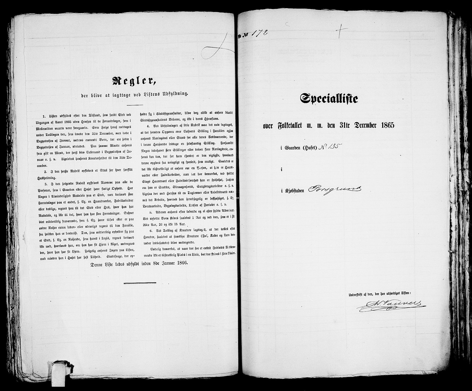 RA, Folketelling 1865 for 0805P Porsgrunn prestegjeld, 1865, s. 352