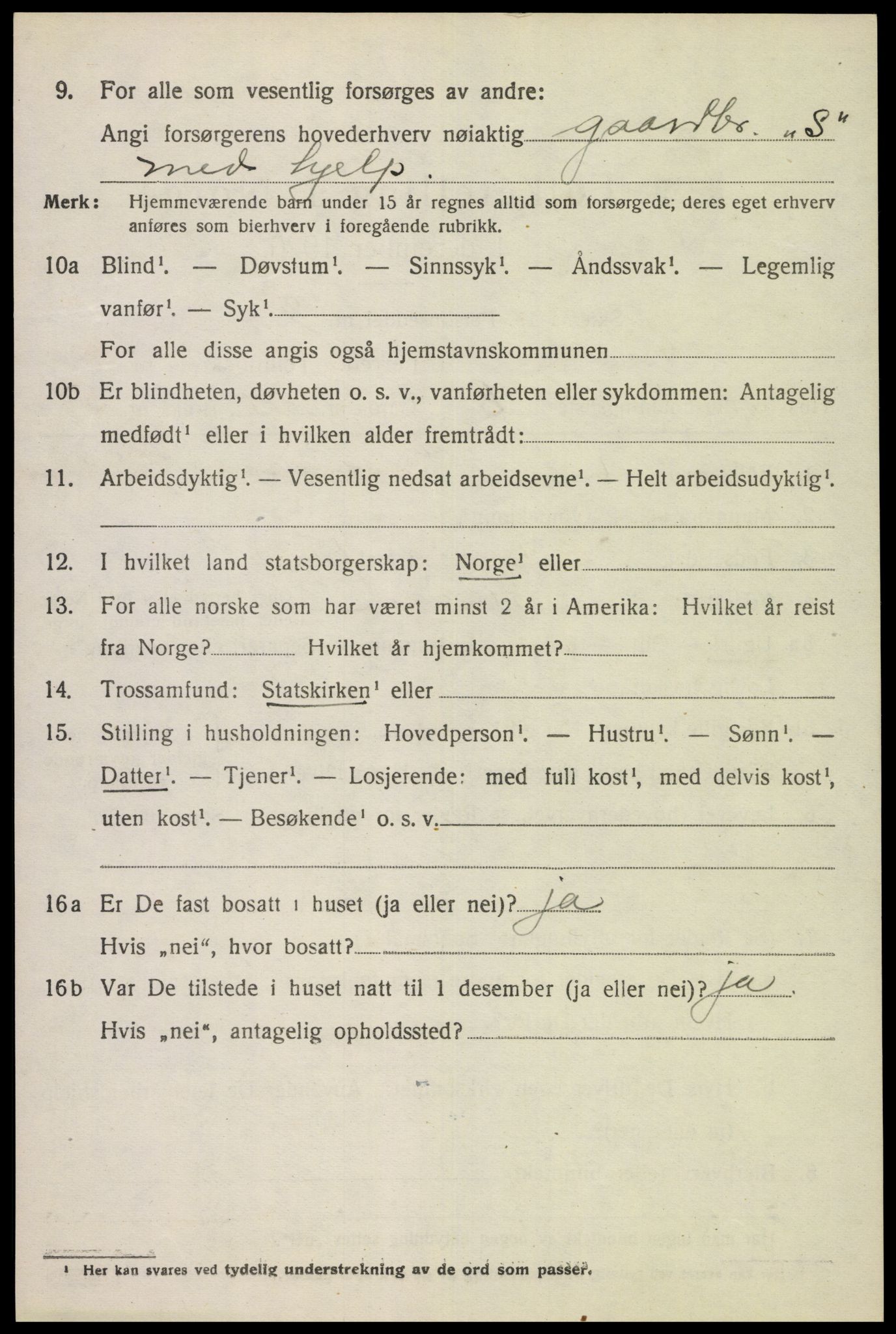 SAK, Folketelling 1920 for 1039 Herad herred, 1920, s. 1821