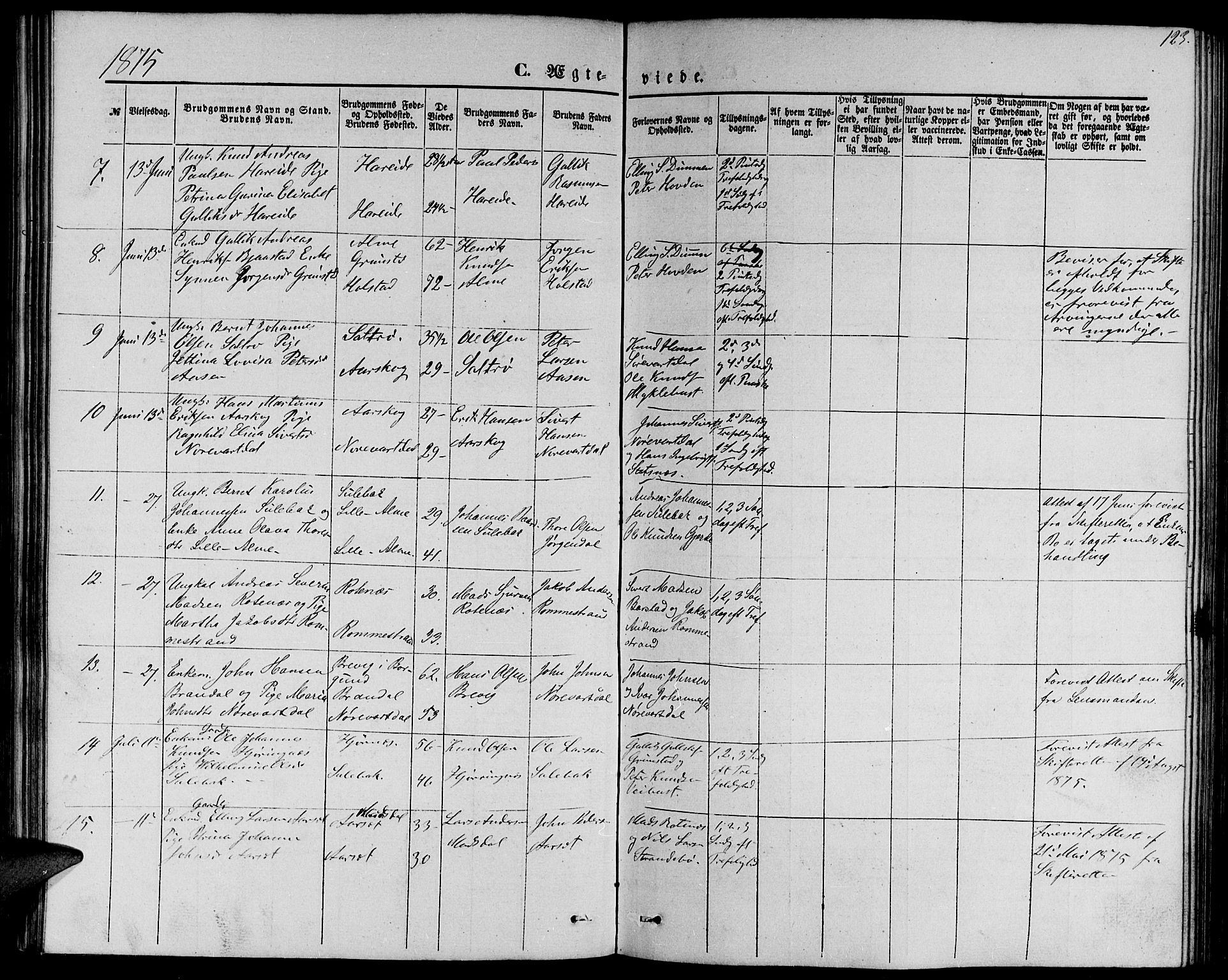 Ministerialprotokoller, klokkerbøker og fødselsregistre - Møre og Romsdal, AV/SAT-A-1454/510/L0124: Klokkerbok nr. 510C01, 1854-1877, s. 123