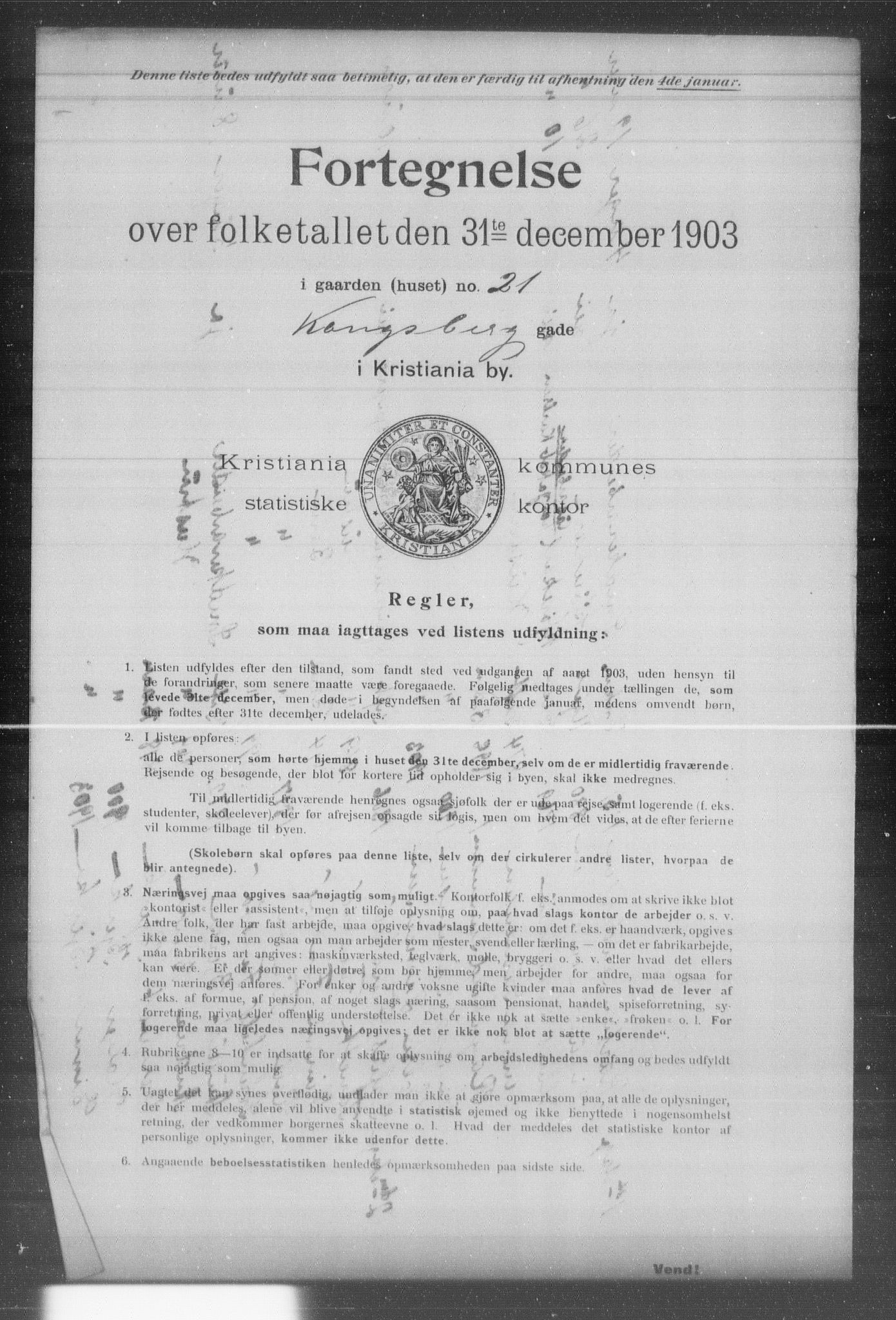 OBA, Kommunal folketelling 31.12.1903 for Kristiania kjøpstad, 1903, s. 10366