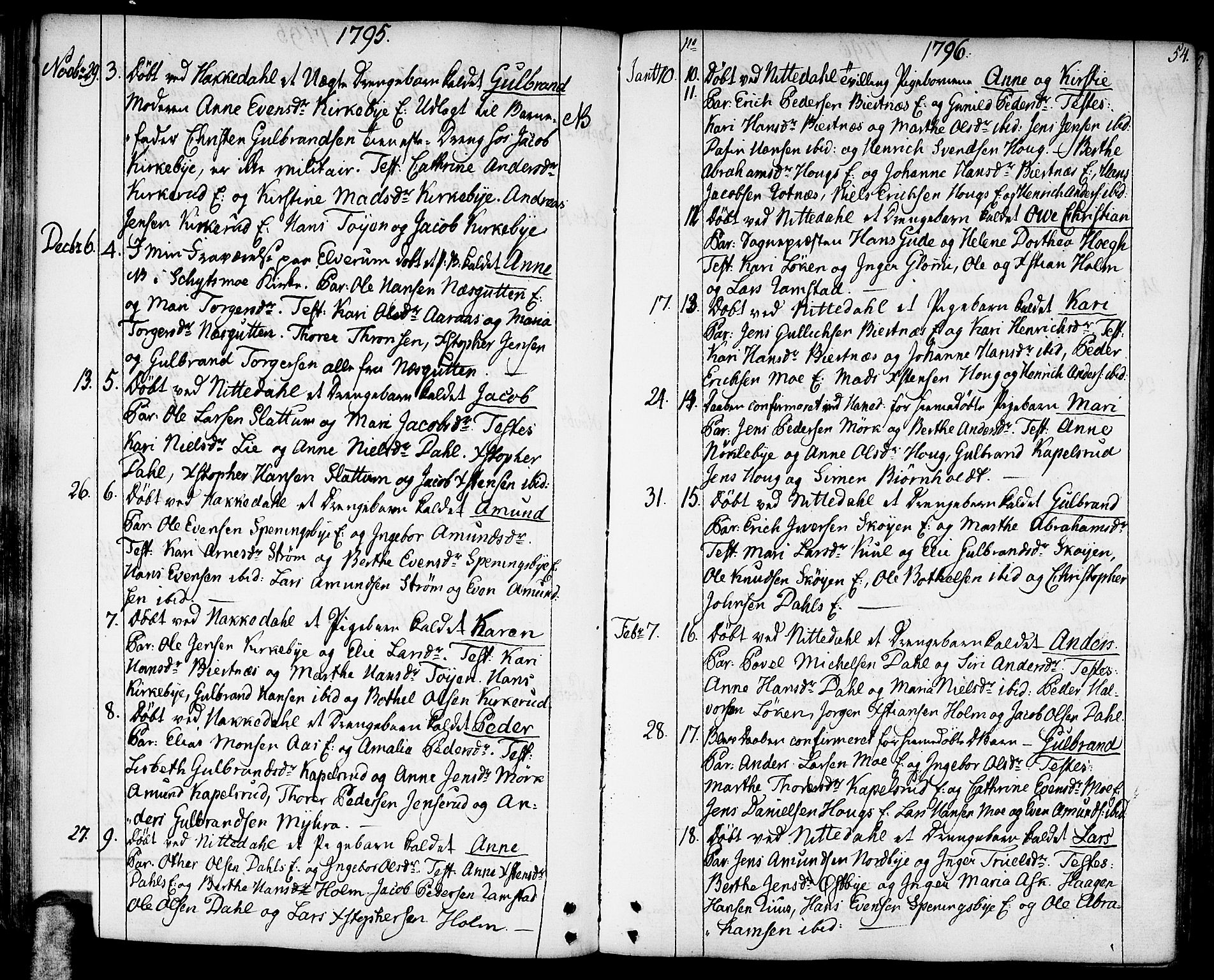 Nittedal prestekontor Kirkebøker, AV/SAO-A-10365a/F/Fa/L0002: Ministerialbok nr. I 2, 1779-1814, s. 54