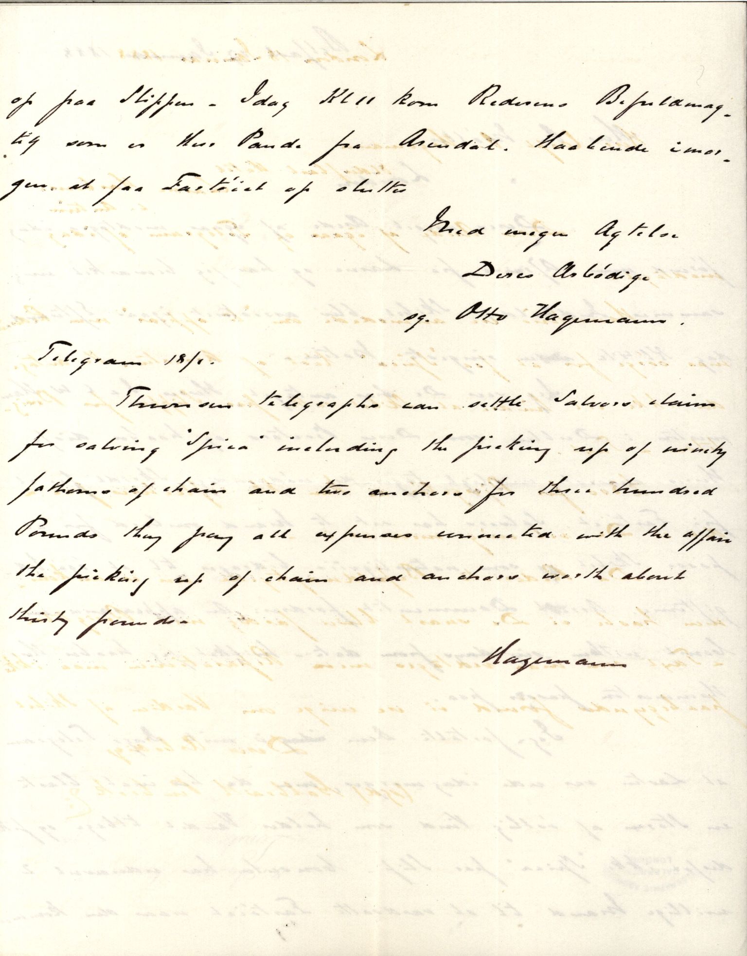 Pa 63 - Østlandske skibsassuranceforening, VEMU/A-1079/G/Ga/L0022/0010: Havaridokumenter / Salvator, Sleipner, Speed, Spica, Stjernen, 1888, s. 79