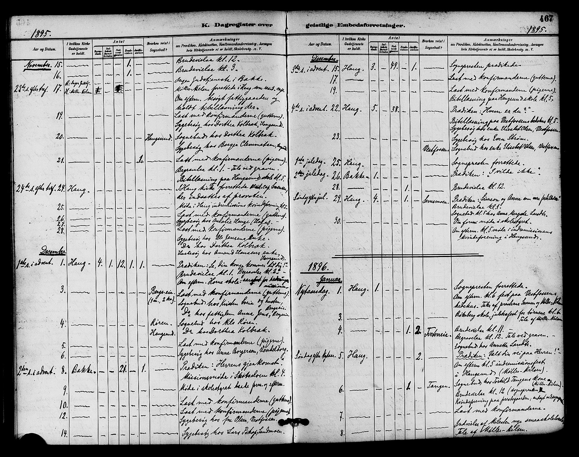 Eiker kirkebøker, AV/SAKO-A-4/F/Fb/L0002: Ministerialbok nr. II 2, 1889-1896, s. 467