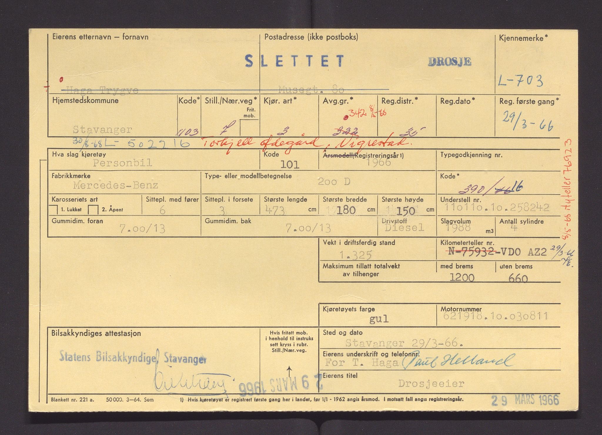 Stavanger trafikkstasjon, AV/SAST-A-101942/0/F/L0003: L-700 - L-999, 1930-1971, s. 27
