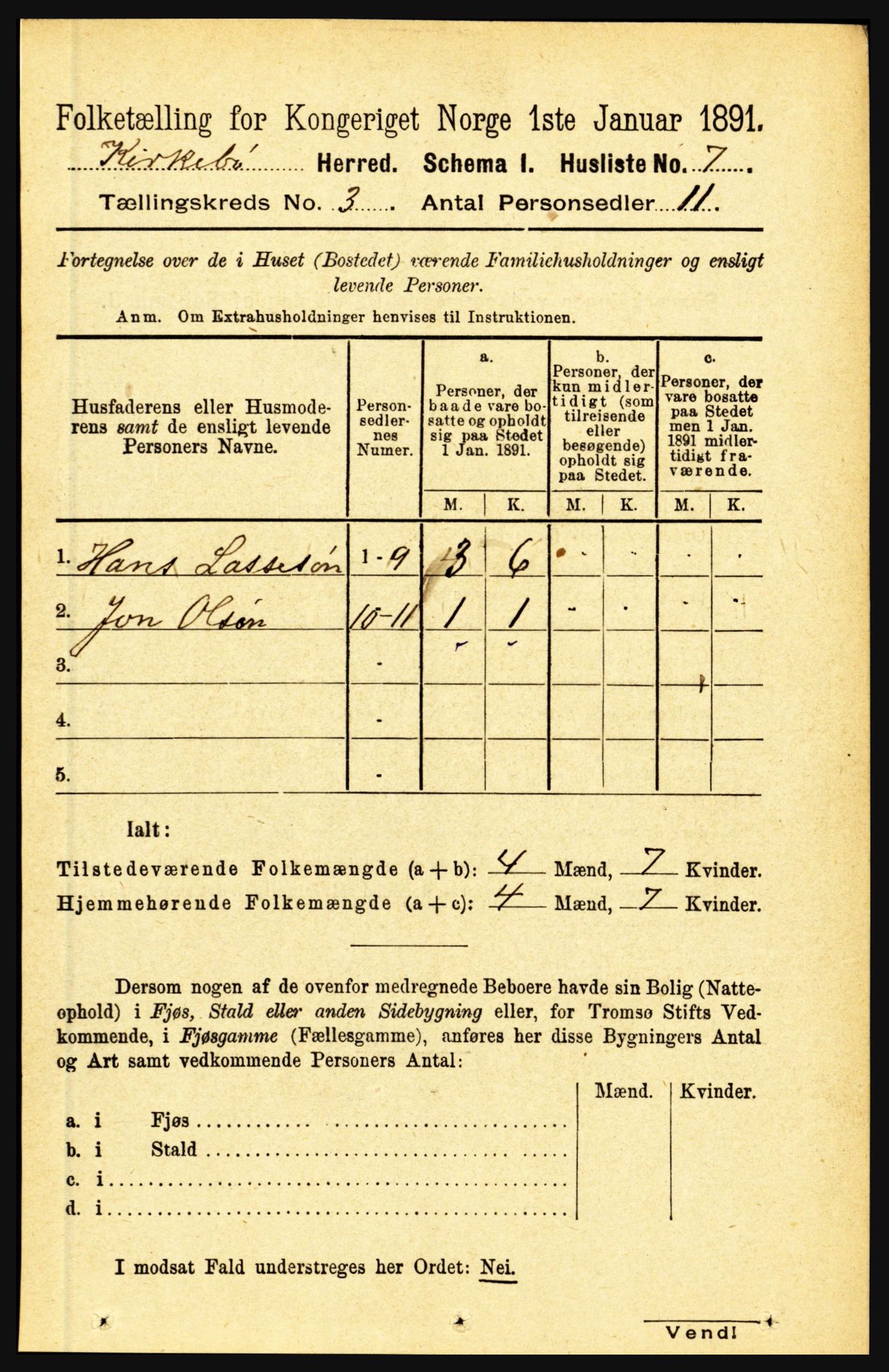 RA, Folketelling 1891 for 1416 Kyrkjebø herred, 1891, s. 498