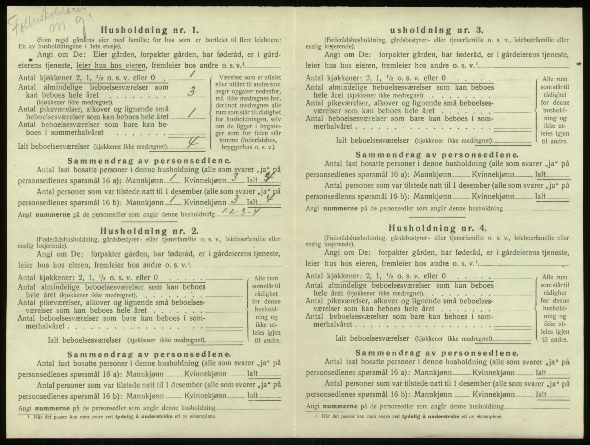 SAB, Folketelling 1920 for 1250 Haus herred, 1920, s. 374