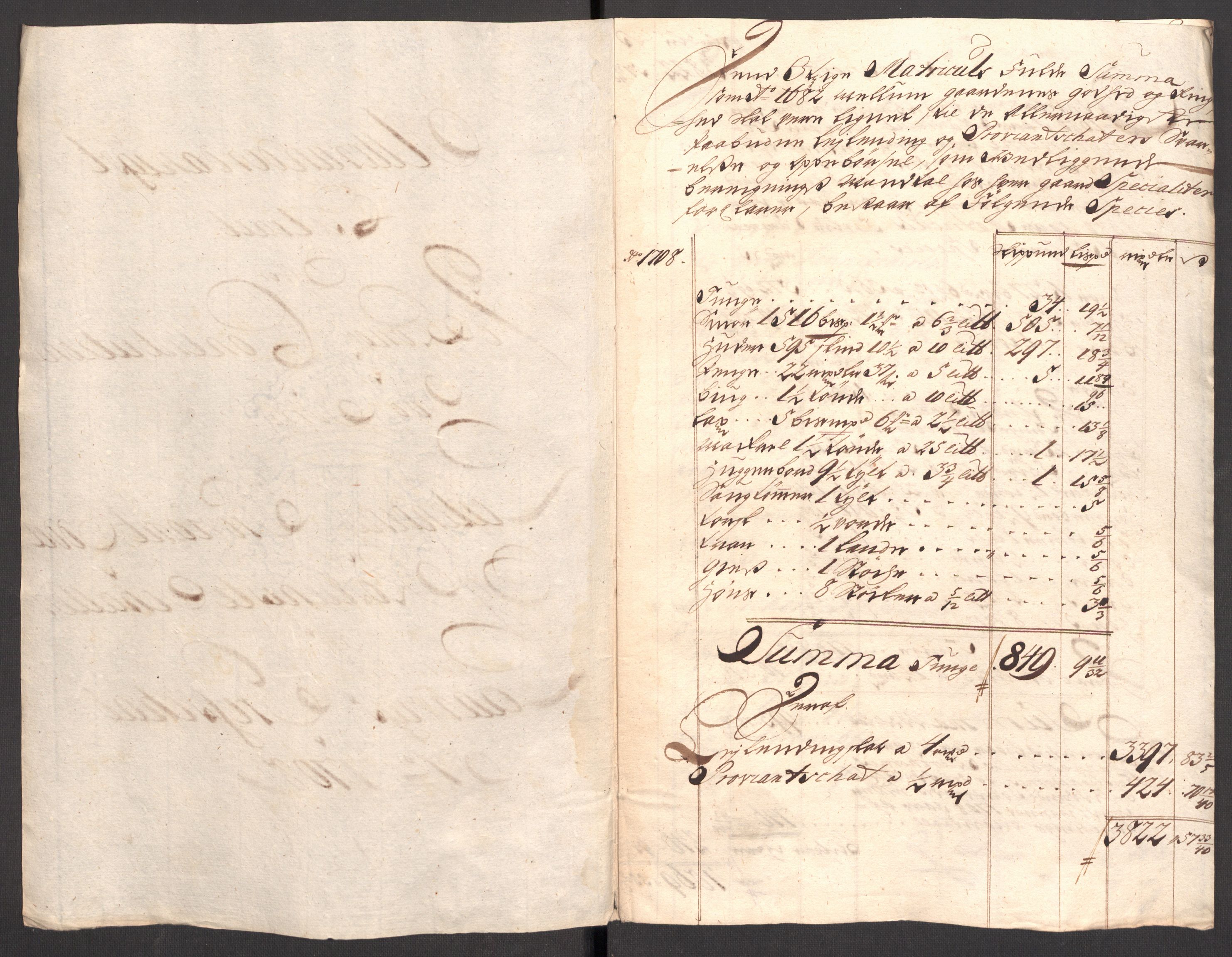 Rentekammeret inntil 1814, Reviderte regnskaper, Fogderegnskap, RA/EA-4092/R33/L1980: Fogderegnskap Larvik grevskap, 1707-1708, s. 326