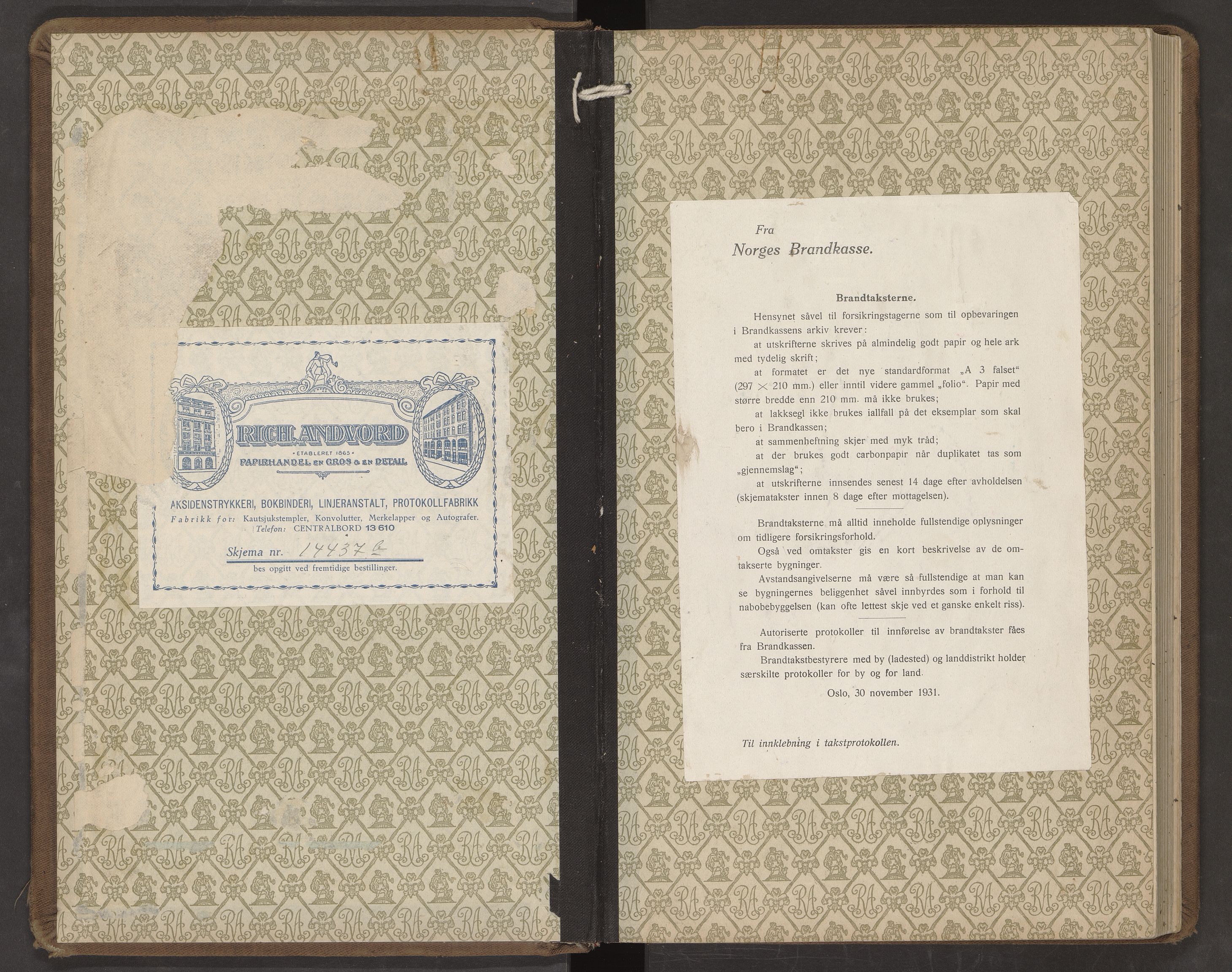 Norges Brannkasse Hol, SAT/A-5601/BT/L0025: Branntakstprotokoll med tekst, 1939-1940