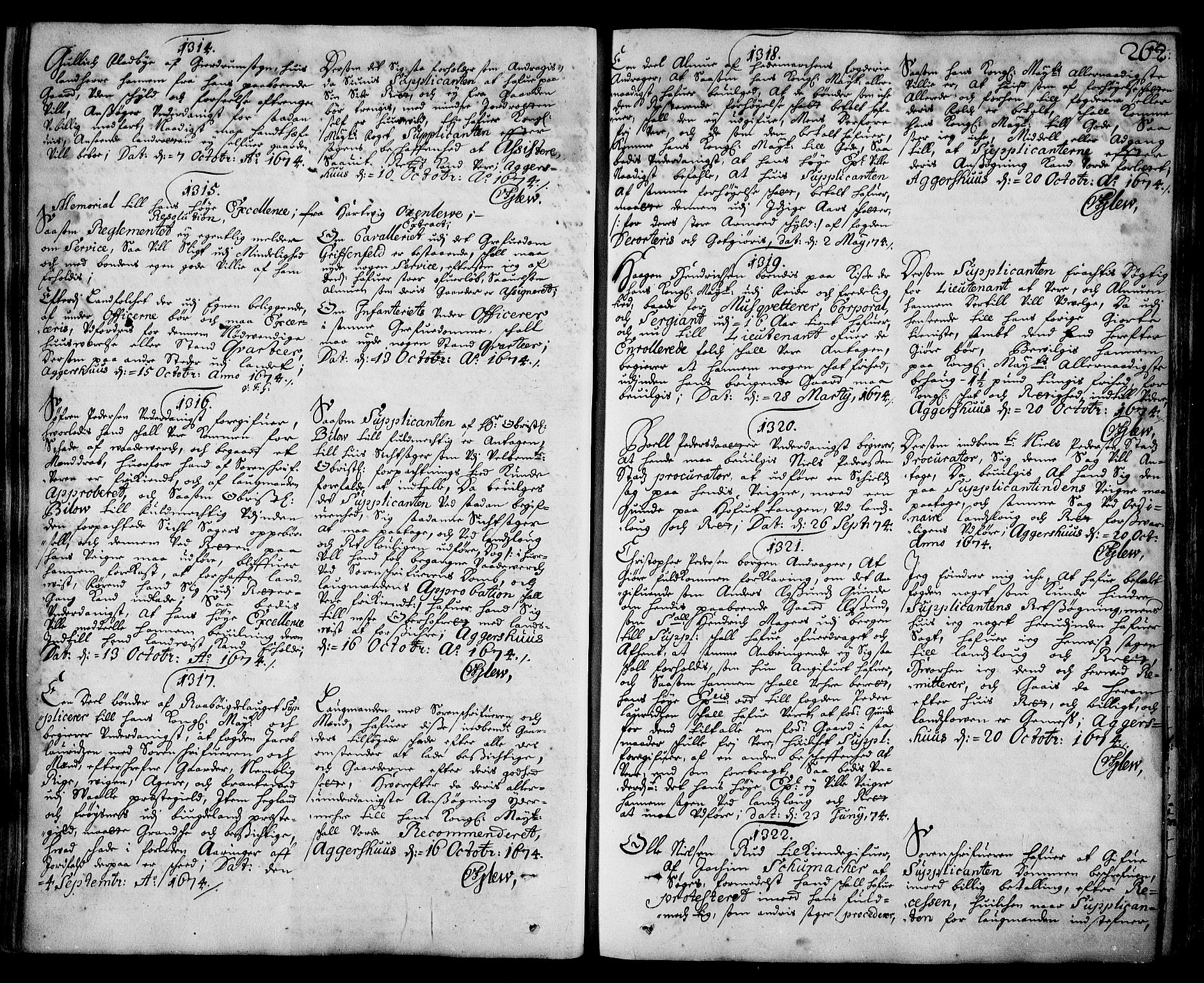 Stattholderembetet 1572-1771, AV/RA-EA-2870/Ad/L0003: Supplikasjons- og resolusjonsprotokoll, 1671-1682, s. 261b-262a