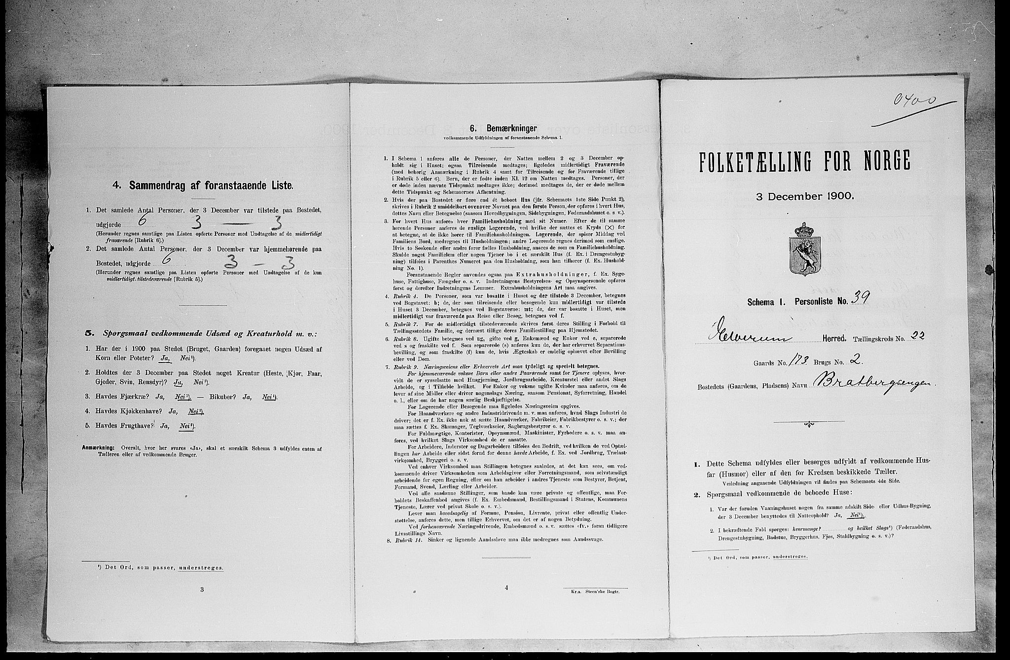 SAH, Folketelling 1900 for 0427 Elverum herred, 1900, s. 2868