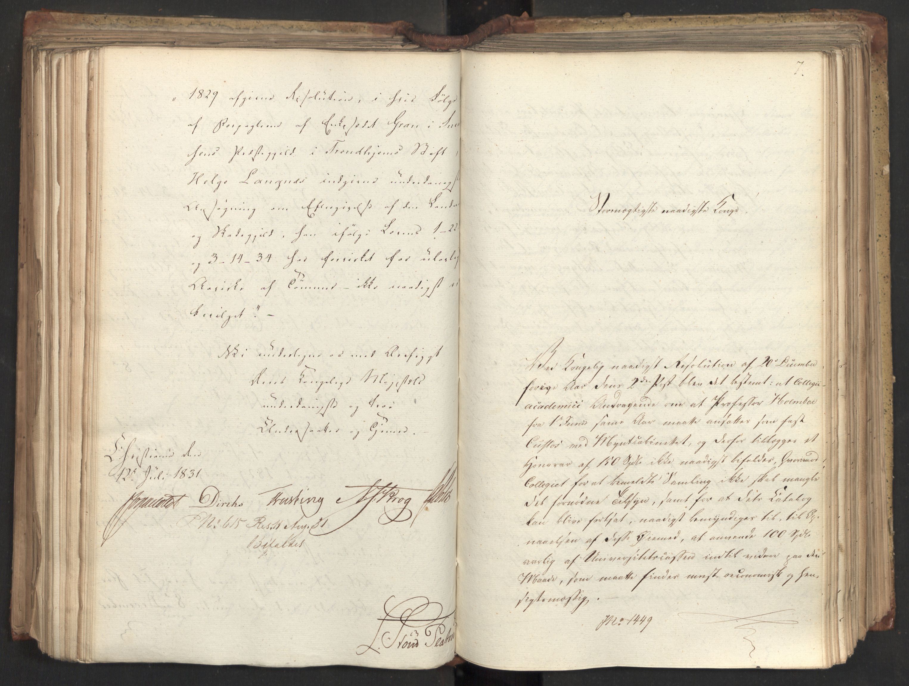 Statsrådsavdelingen i Stockholm, AV/RA-S-1003/D/Da/L0072: Regjeringsinnstillinger nr. 1365-1533, 1831, s. 306