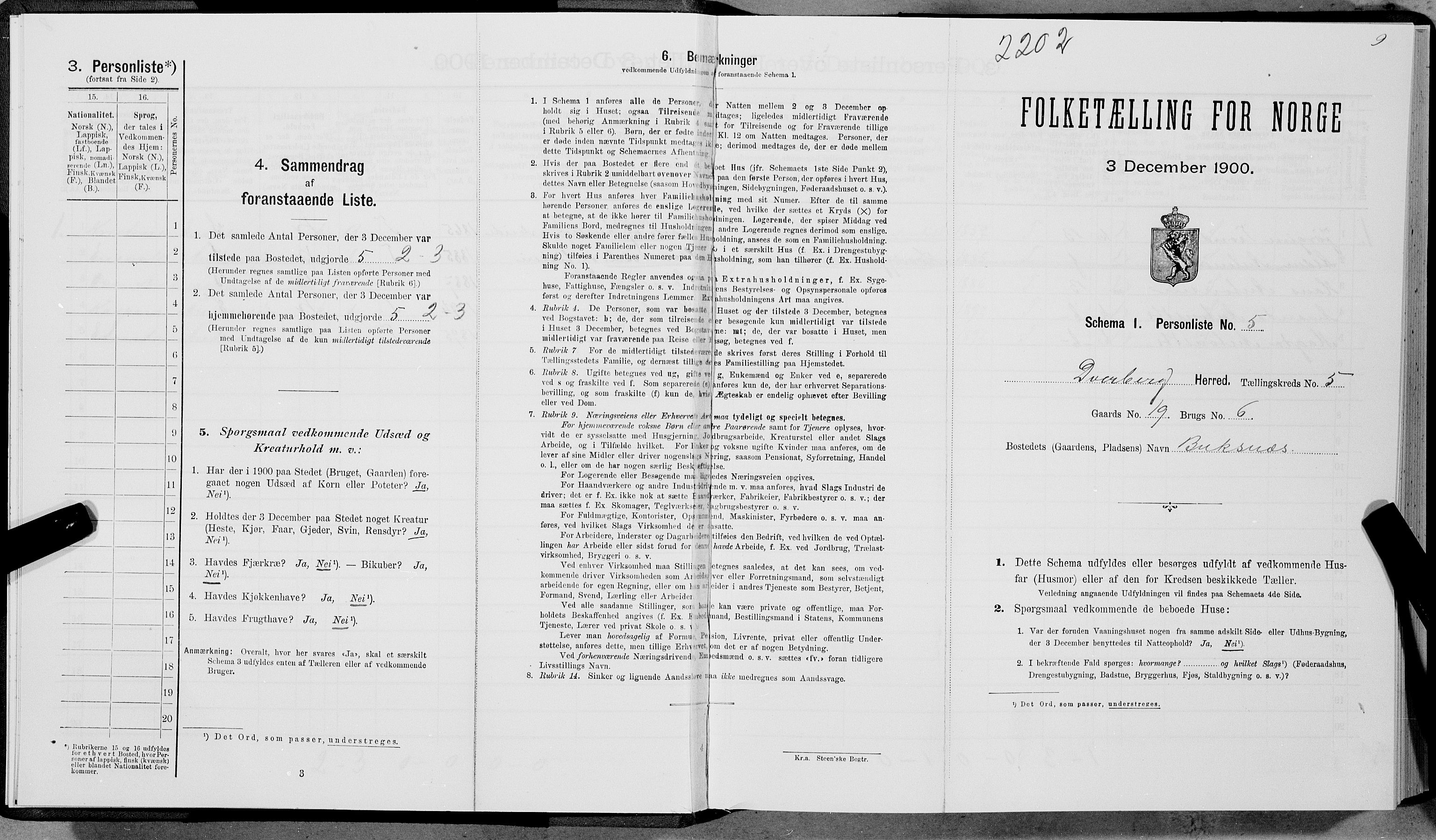 SAT, Folketelling 1900 for 1872 Dverberg herred, 1900, s. 389