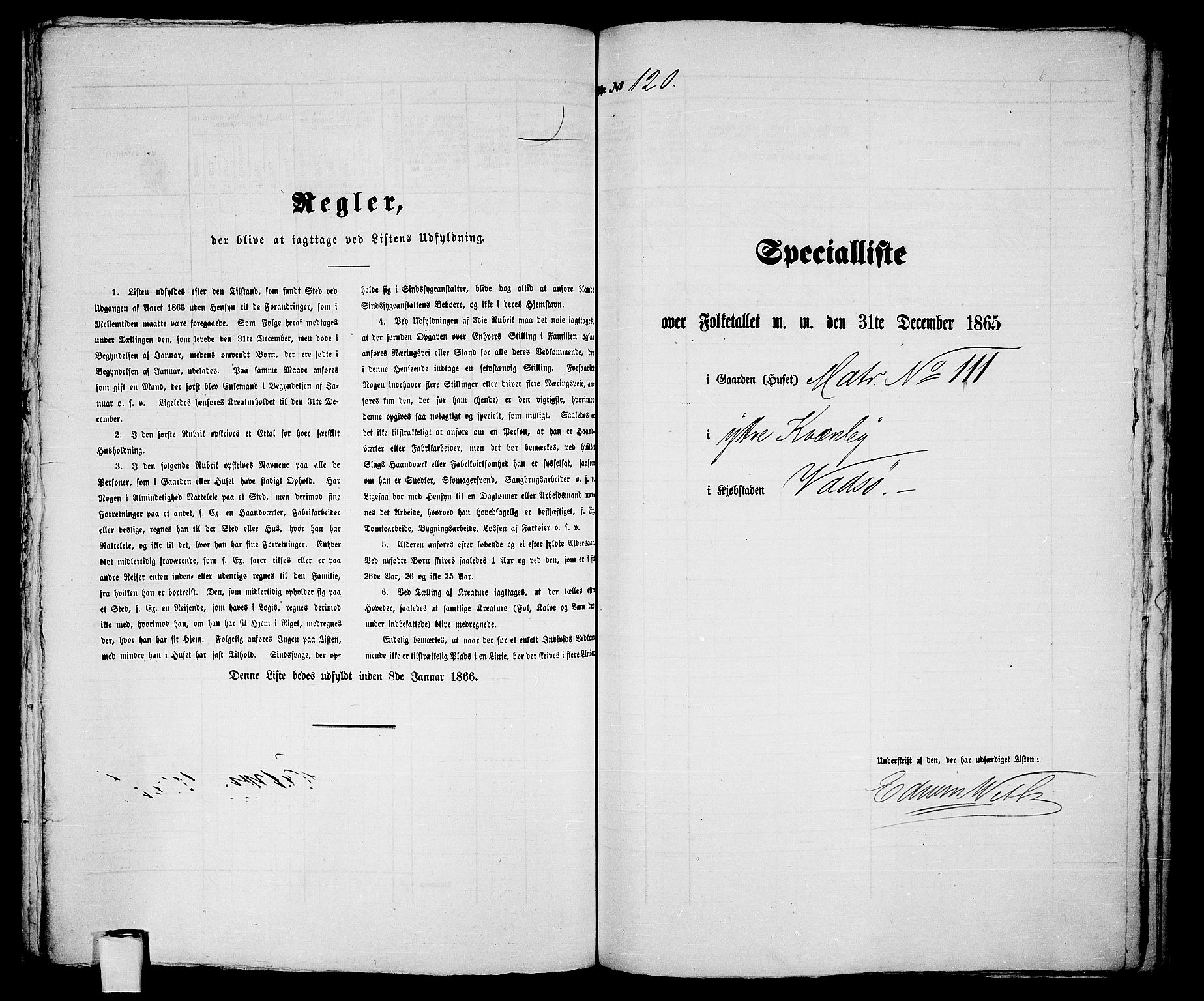 RA, Folketelling 1865 for 2003B Vadsø prestegjeld, Vadsø kjøpstad, 1865, s. 246