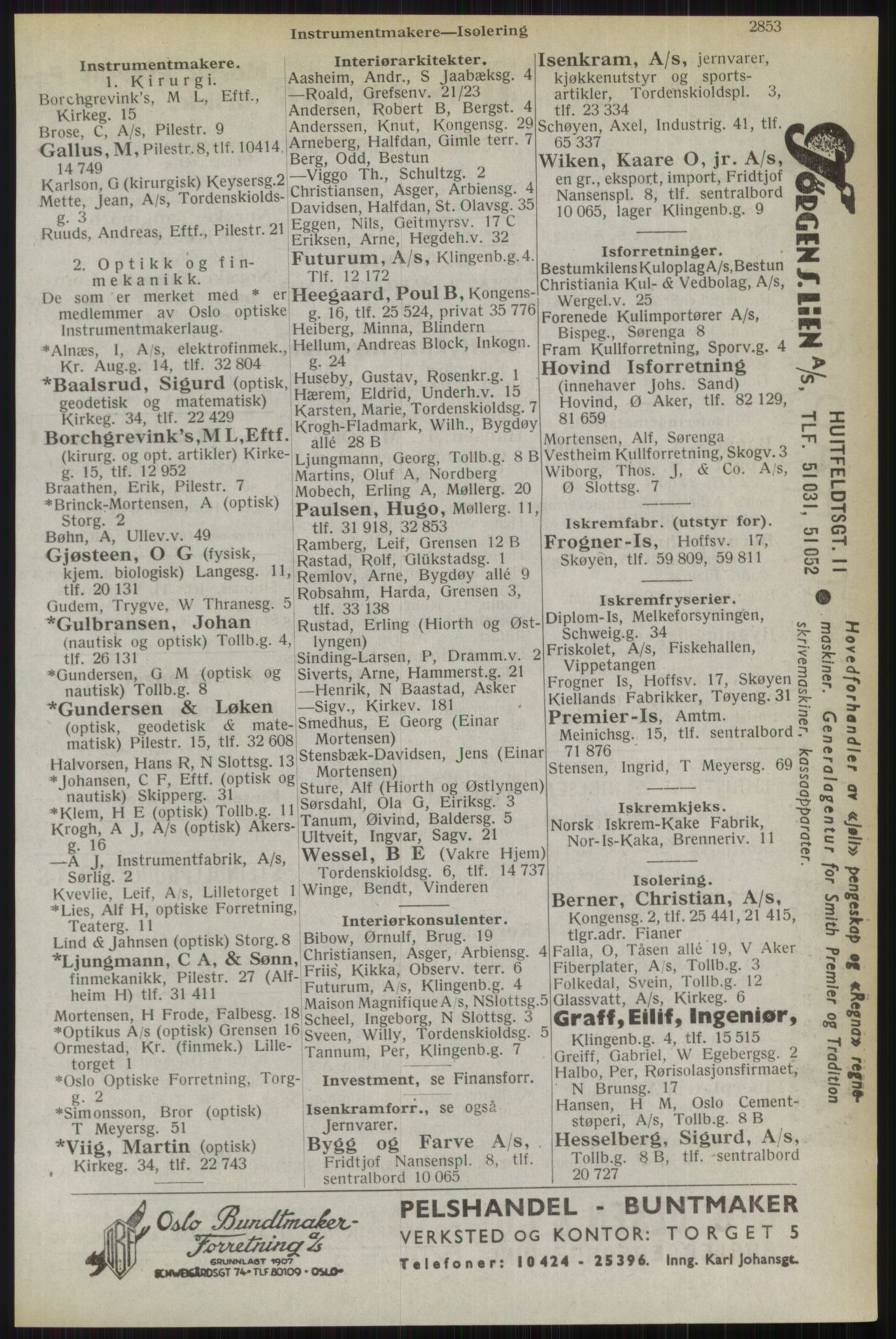 Kristiania/Oslo adressebok, PUBL/-, 1944, s. 2853