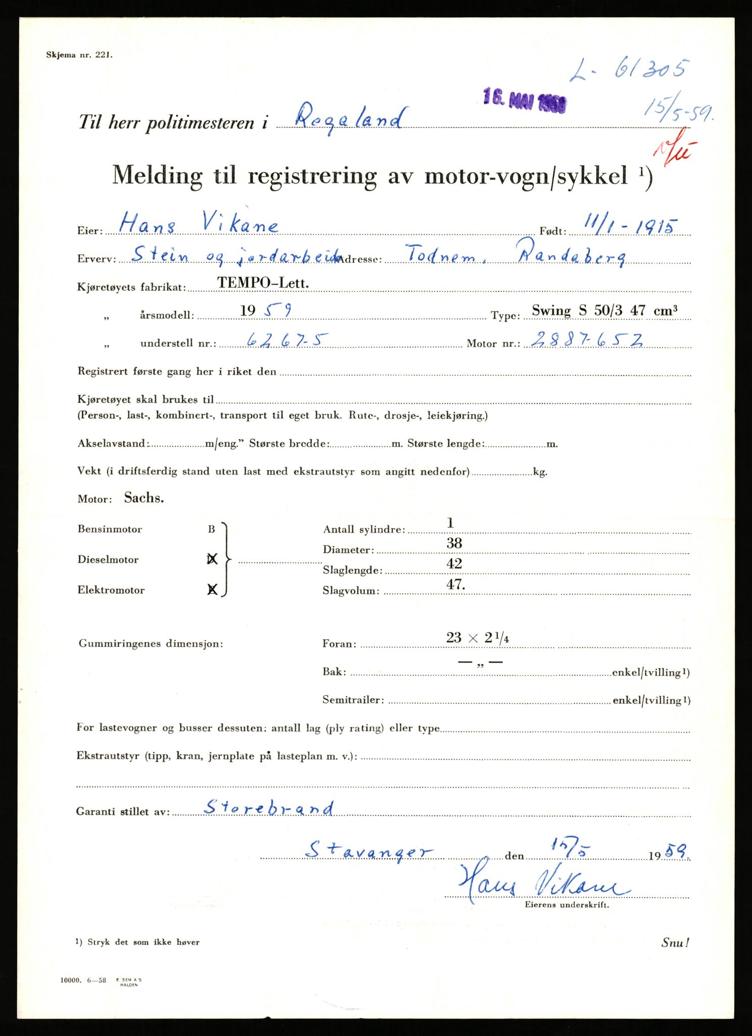 Stavanger trafikkstasjon, AV/SAST-A-101942/0/F/L0061: L-61300 - L-61999, 1930-1971, s. 17