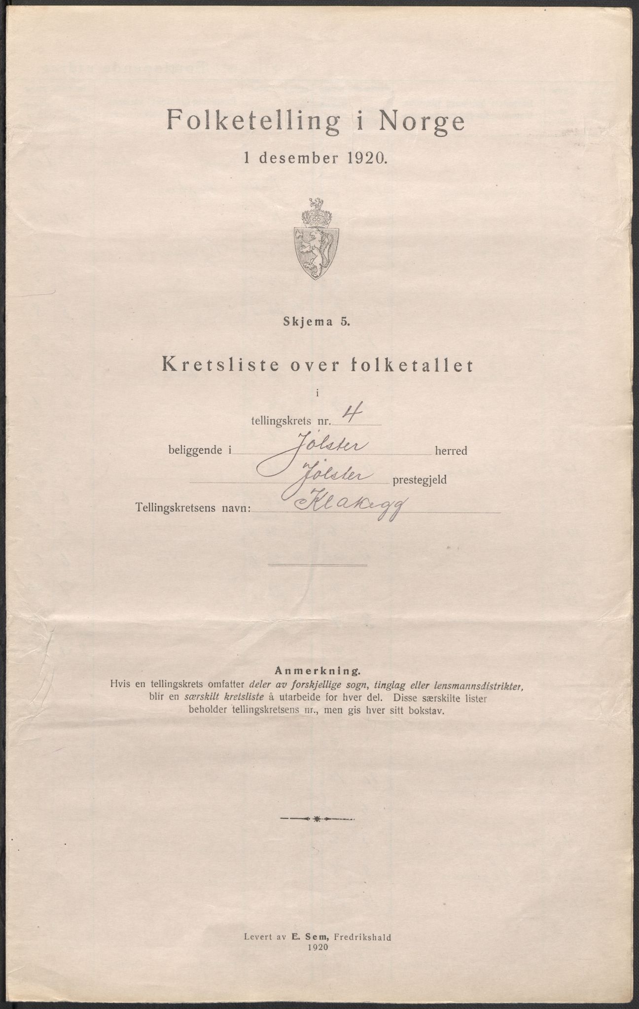 SAB, Folketelling 1920 for 1431 Jølster herred, 1920, s. 18