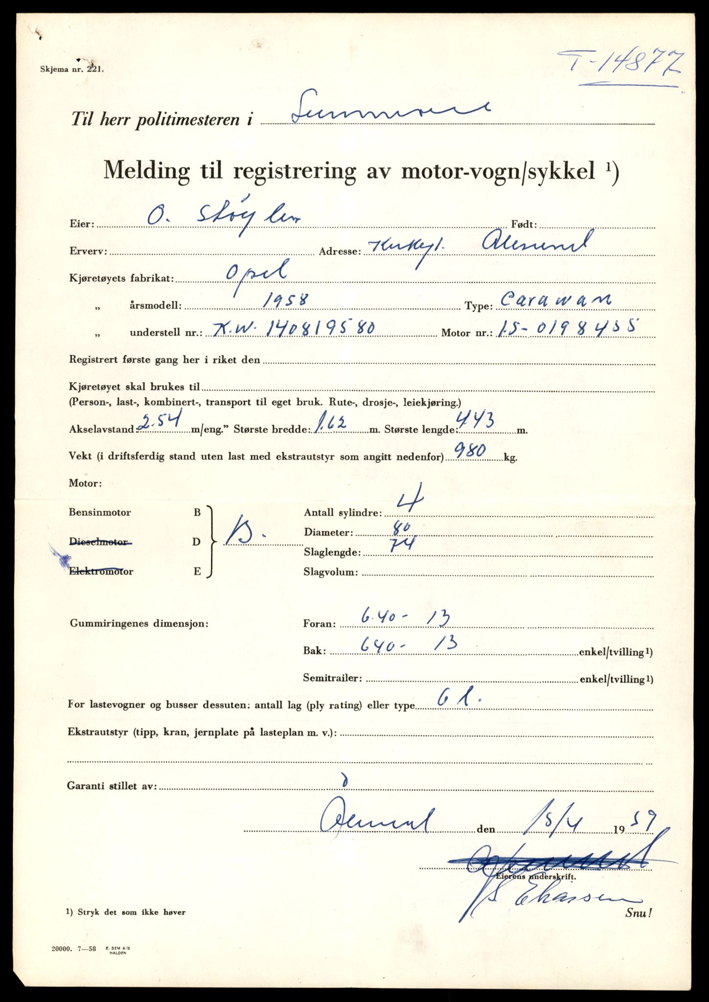 Møre og Romsdal vegkontor - Ålesund trafikkstasjon, AV/SAT-A-4099/F/Fe/L0049: Registreringskort for kjøretøy T 14864 - T 18613, 1927-1998, s. 349