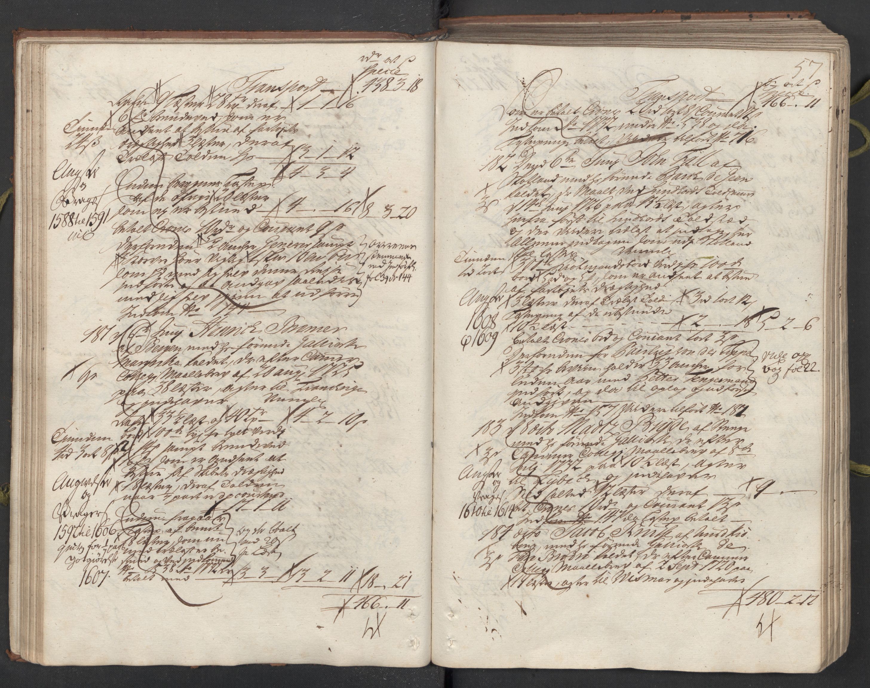 Generaltollkammeret, tollregnskaper, AV/RA-EA-5490/R26/L0024/0001: Tollregnskaper Bergen A / Utgående hovedtollbok, 1733, s. 56b-57a