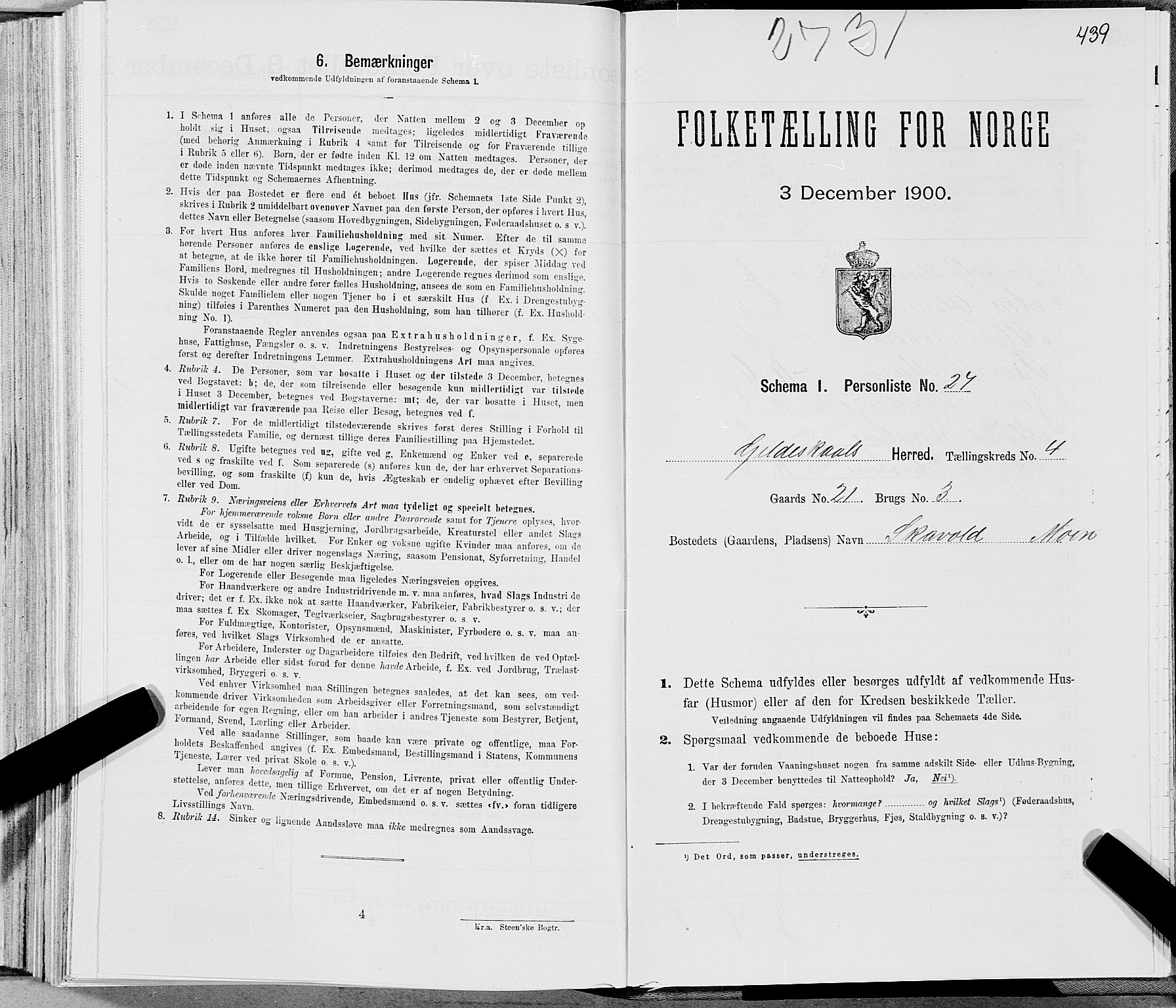 SAT, Folketelling 1900 for 1838 Gildeskål herred, 1900, s. 482