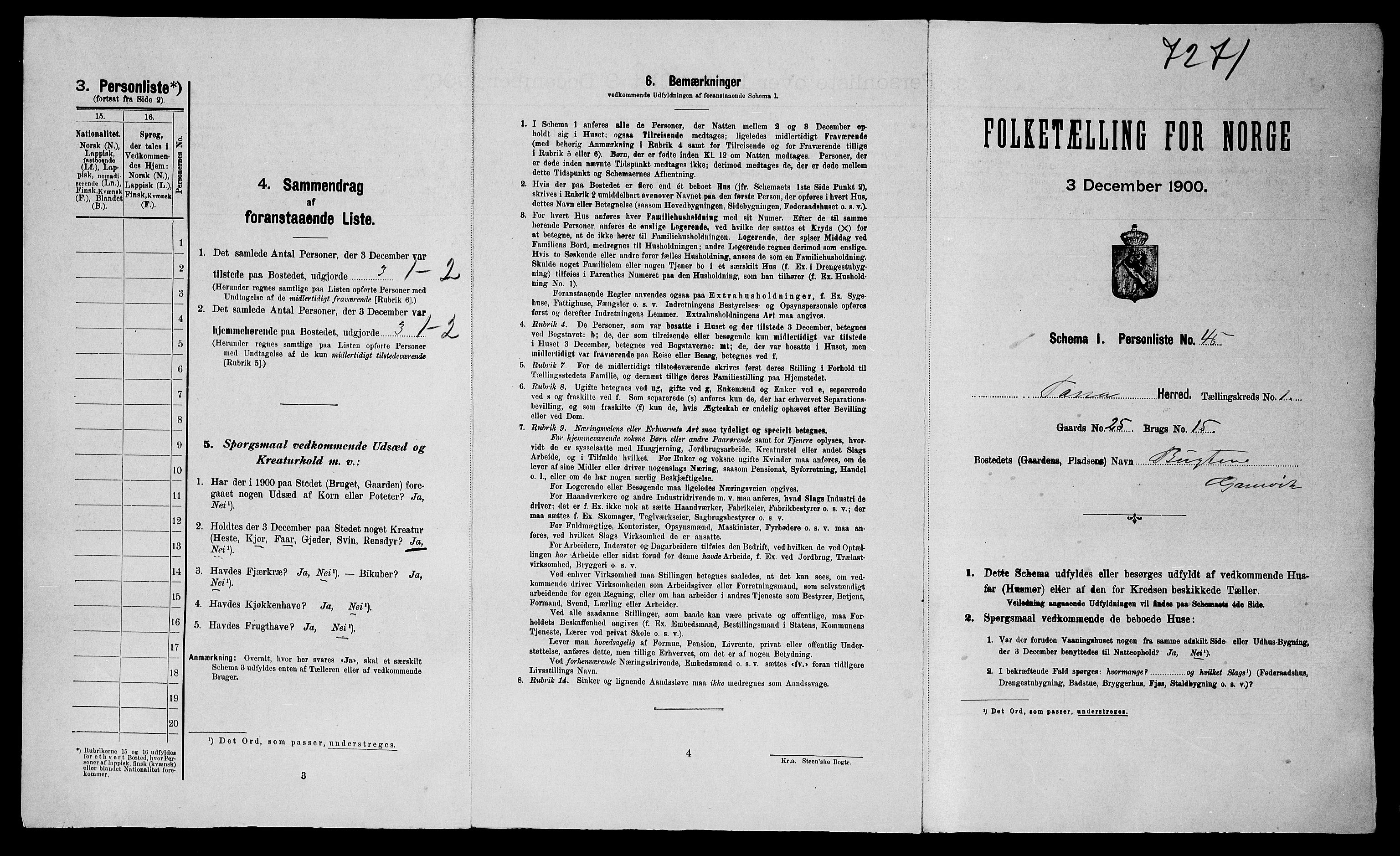 SATØ, Folketelling 1900 for 2025 Tana herred, 1900, s. 108