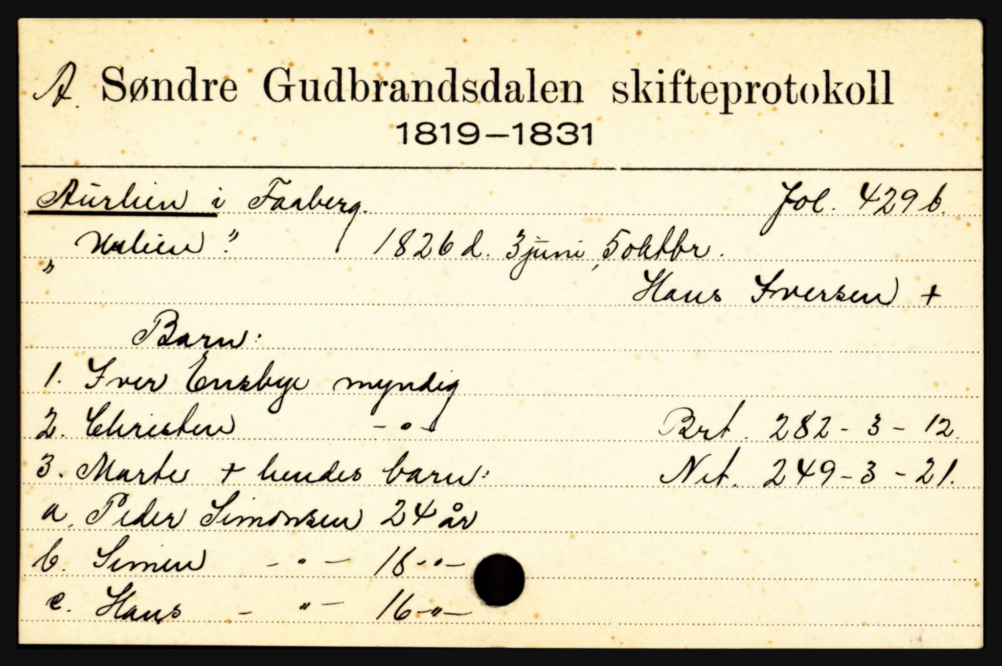 Sør-Gudbrandsdal tingrett, SAH/TING-004/J, 1658-1885, s. 269