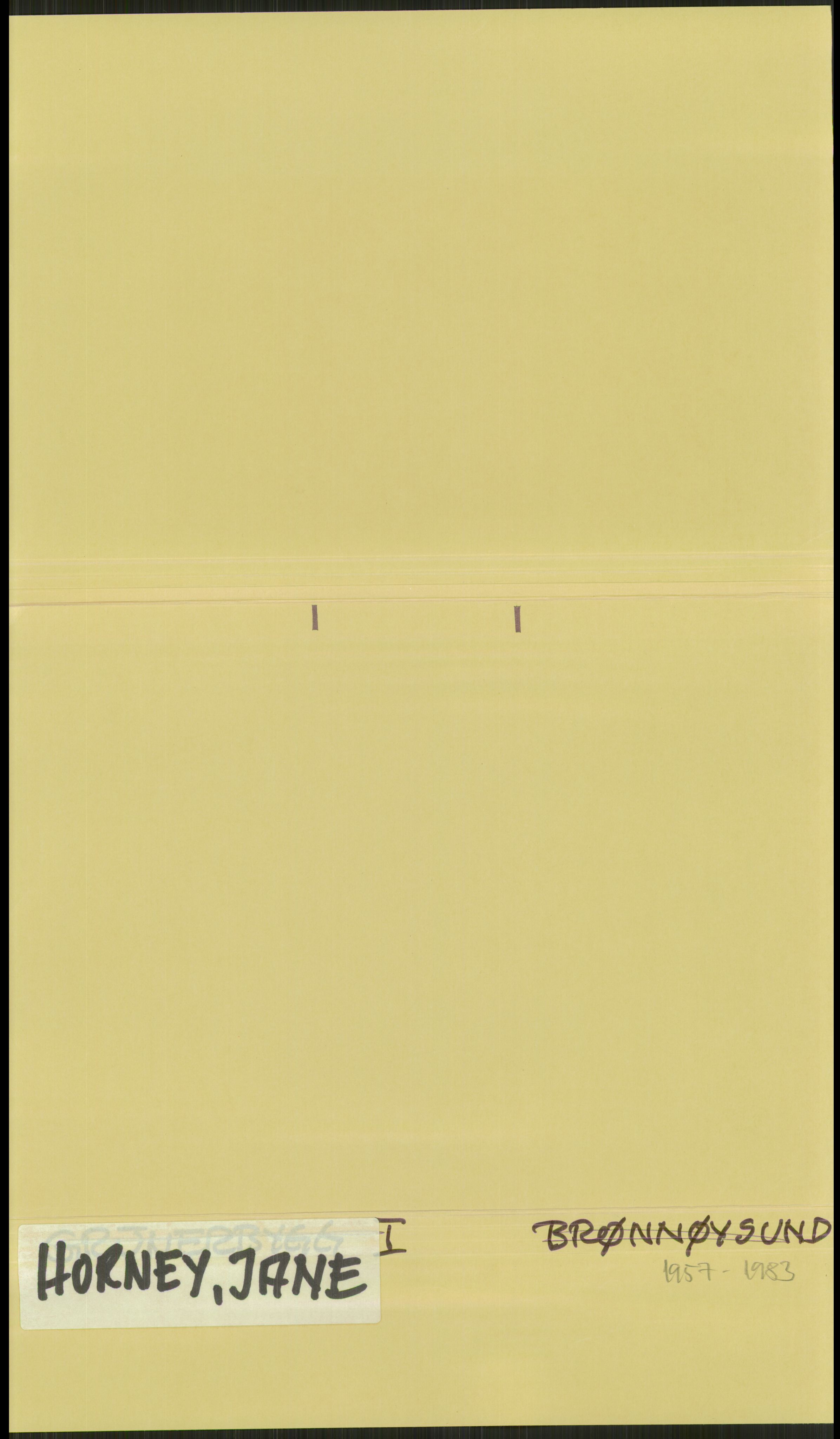 Rolf Ingebrigtsen (Alfa bibliotek), AV/RA-PA-1308/G/Gc/L0009/0016: Hip - Hun / Horney, Jane, 1957-1983, s. 1