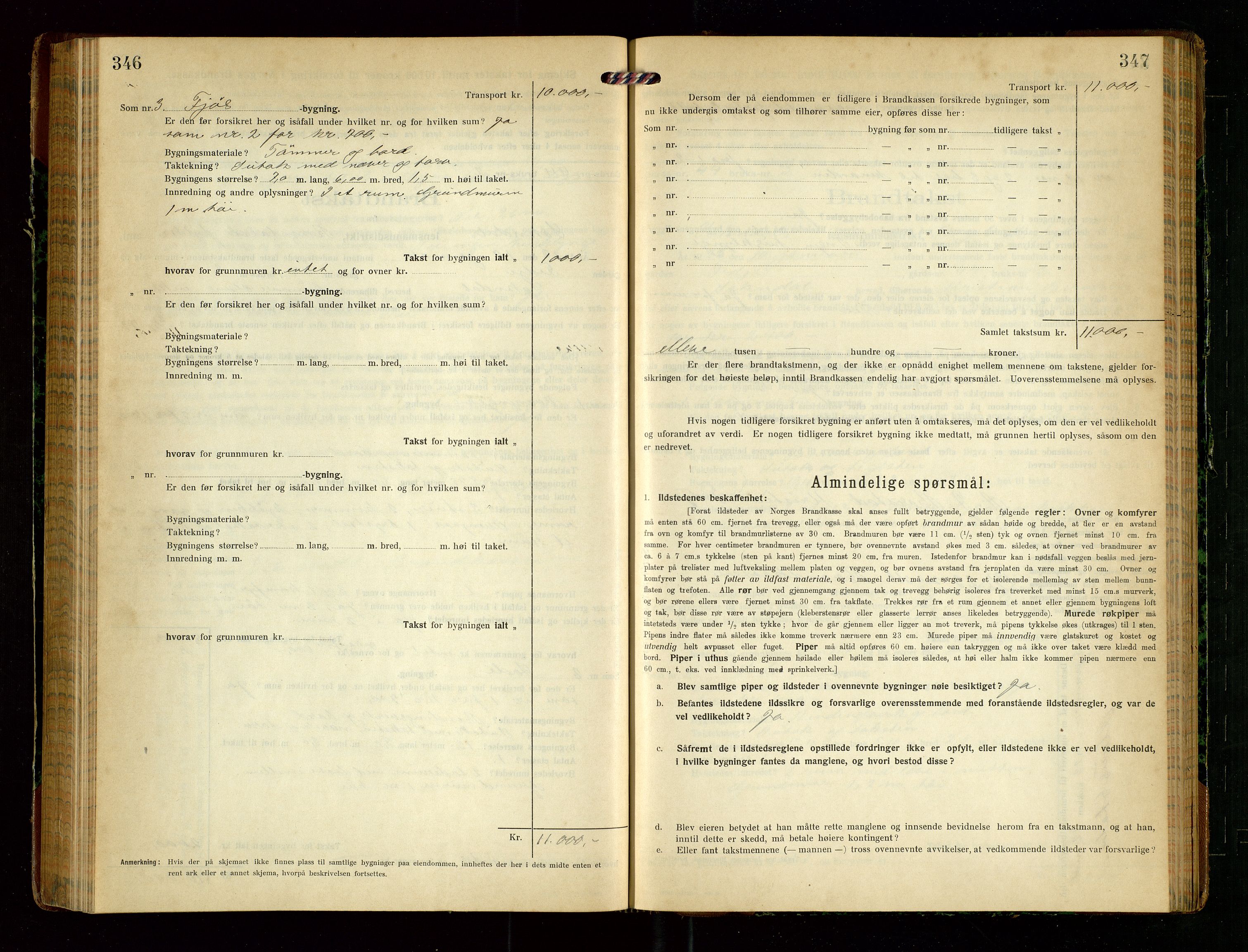 Sokndal lensmannskontor, SAST/A-100417/Gob/L0005: "Brandtakst-Protokol", 1920-1924, s. 346-347