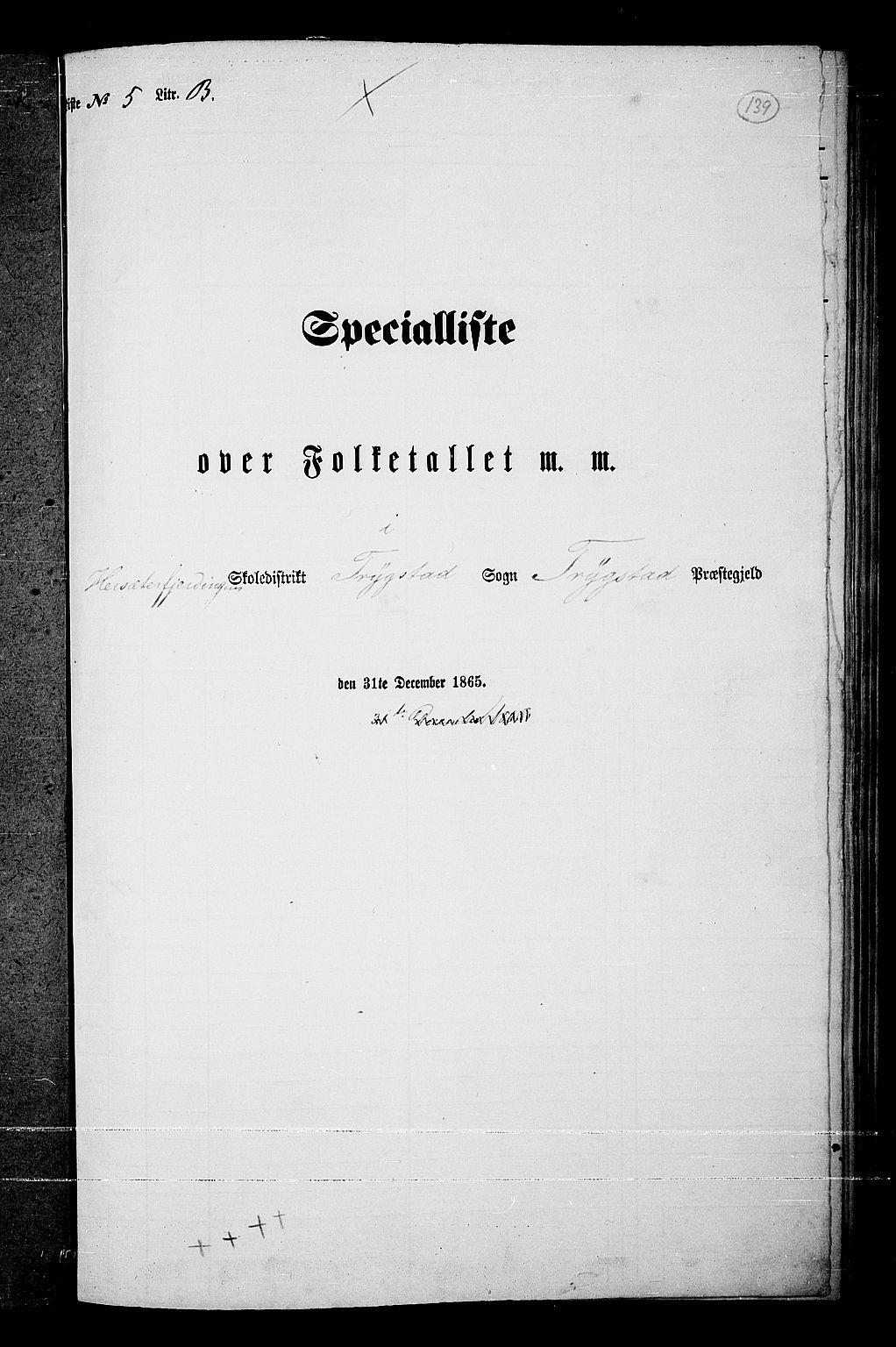 RA, Folketelling 1865 for 0122P Trøgstad prestegjeld, 1865, s. 123