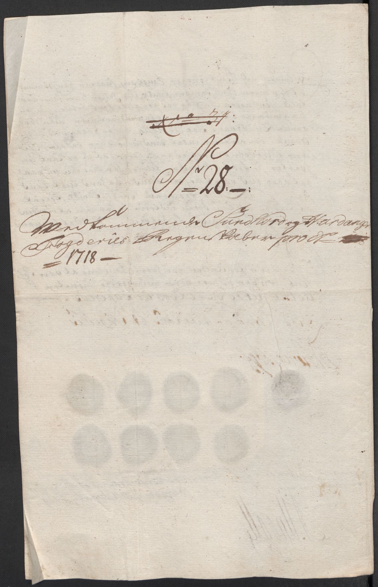 Rentekammeret inntil 1814, Reviderte regnskaper, Fogderegnskap, AV/RA-EA-4092/R48/L2995: Fogderegnskap Sunnhordland og Hardanger, 1718, s. 162