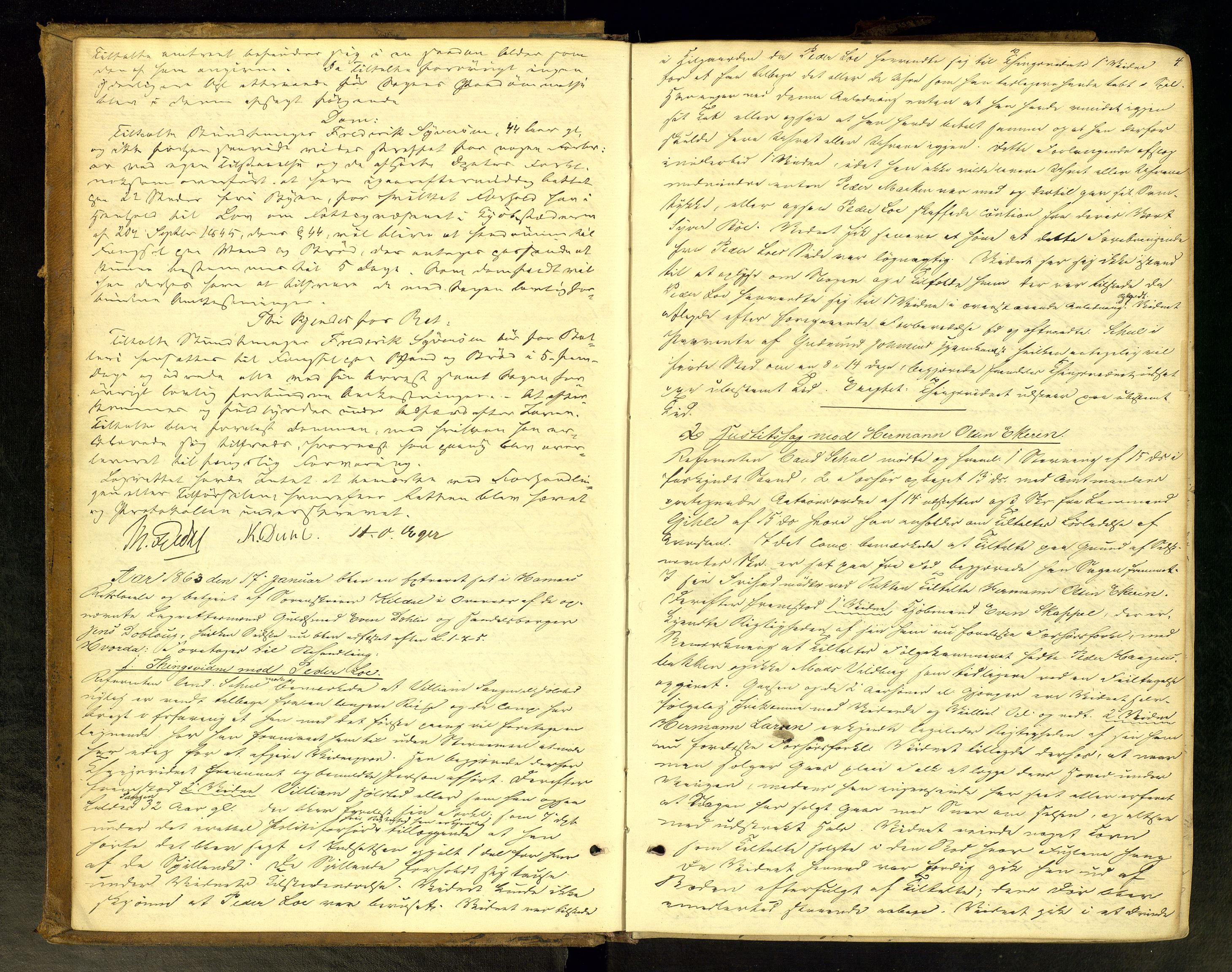 Hamar byfogd og byskriver, AV/SAH-TING-046/G/Gc/L0004: Ekstrarettsprotokoll, 1863-1867, s. 4