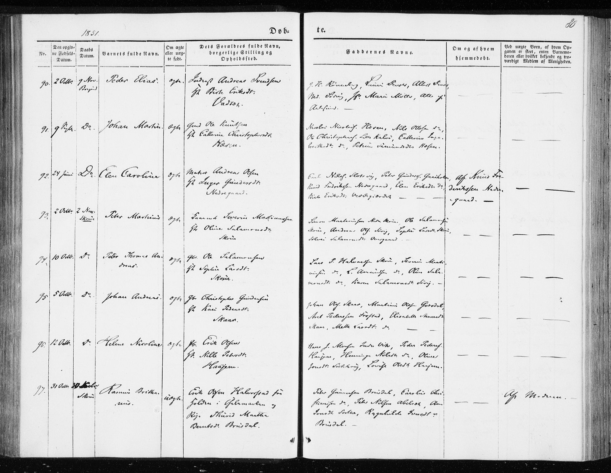 Ministerialprotokoller, klokkerbøker og fødselsregistre - Møre og Romsdal, AV/SAT-A-1454/528/L0415: Residerende kapellans bok nr. 528B03, 1843-1852, s. 80