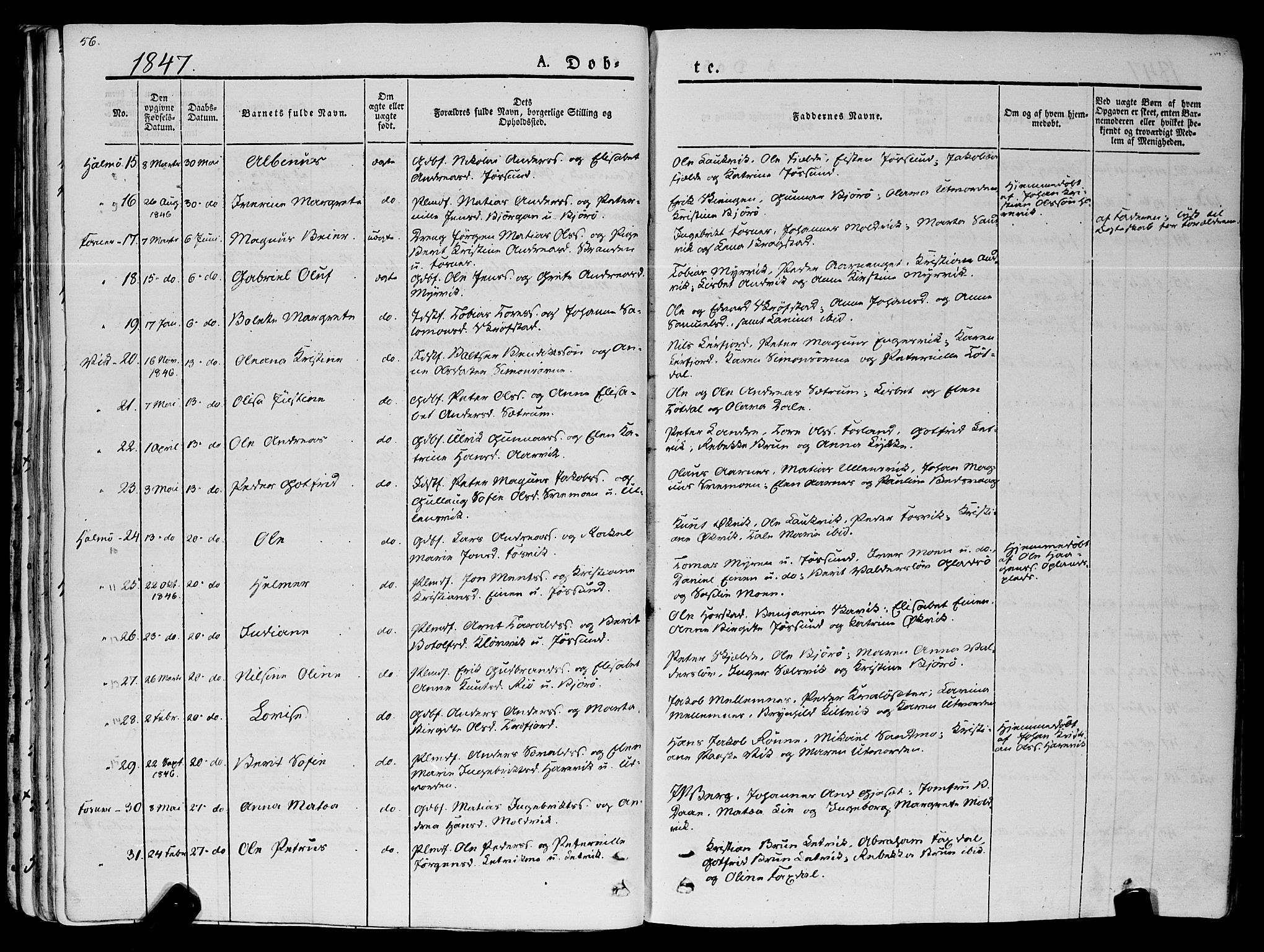 Ministerialprotokoller, klokkerbøker og fødselsregistre - Nord-Trøndelag, AV/SAT-A-1458/773/L0614: Ministerialbok nr. 773A05, 1831-1856, s. 56