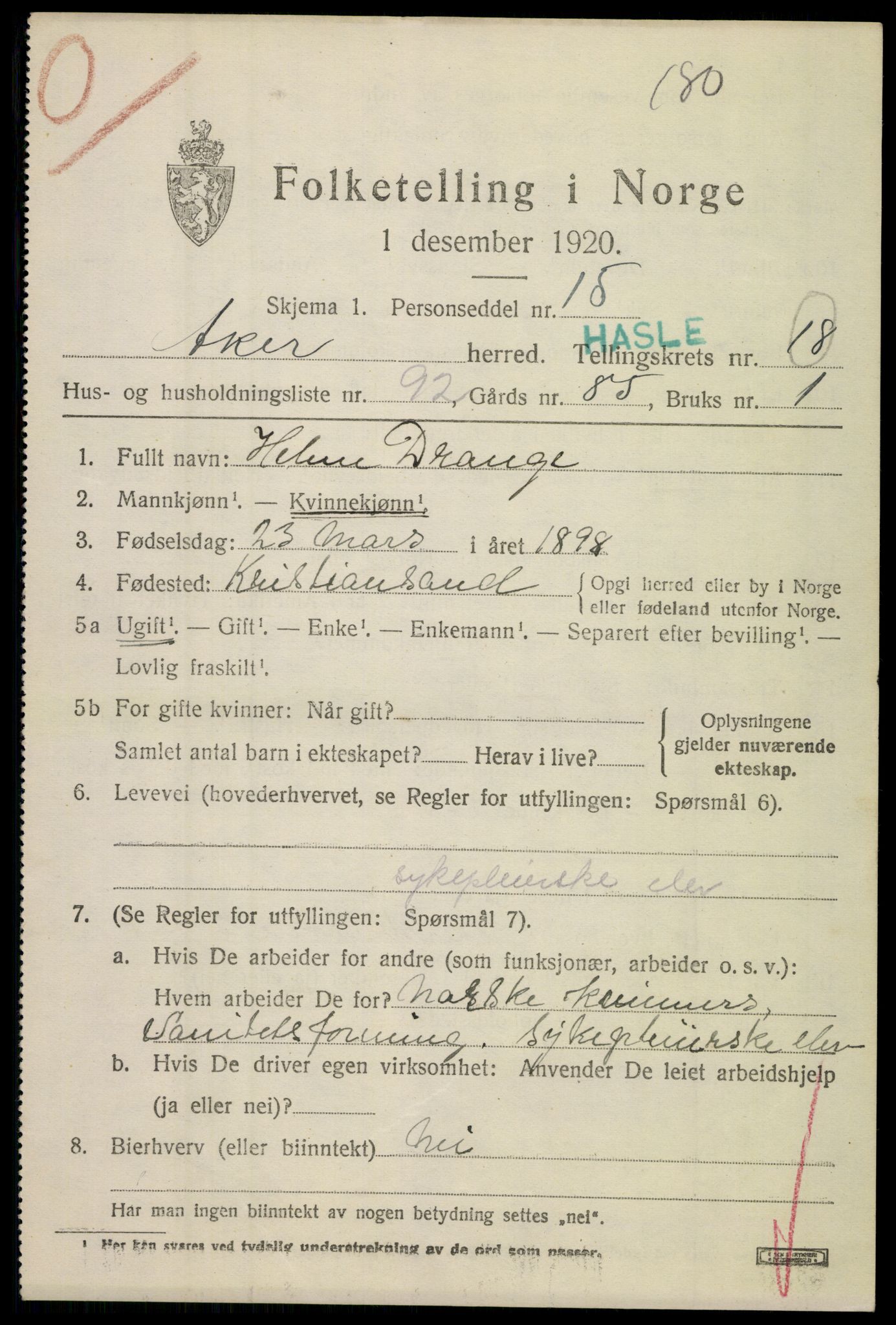 SAO, Folketelling 1920 for 0218 Aker herred, 1920, s. 111834